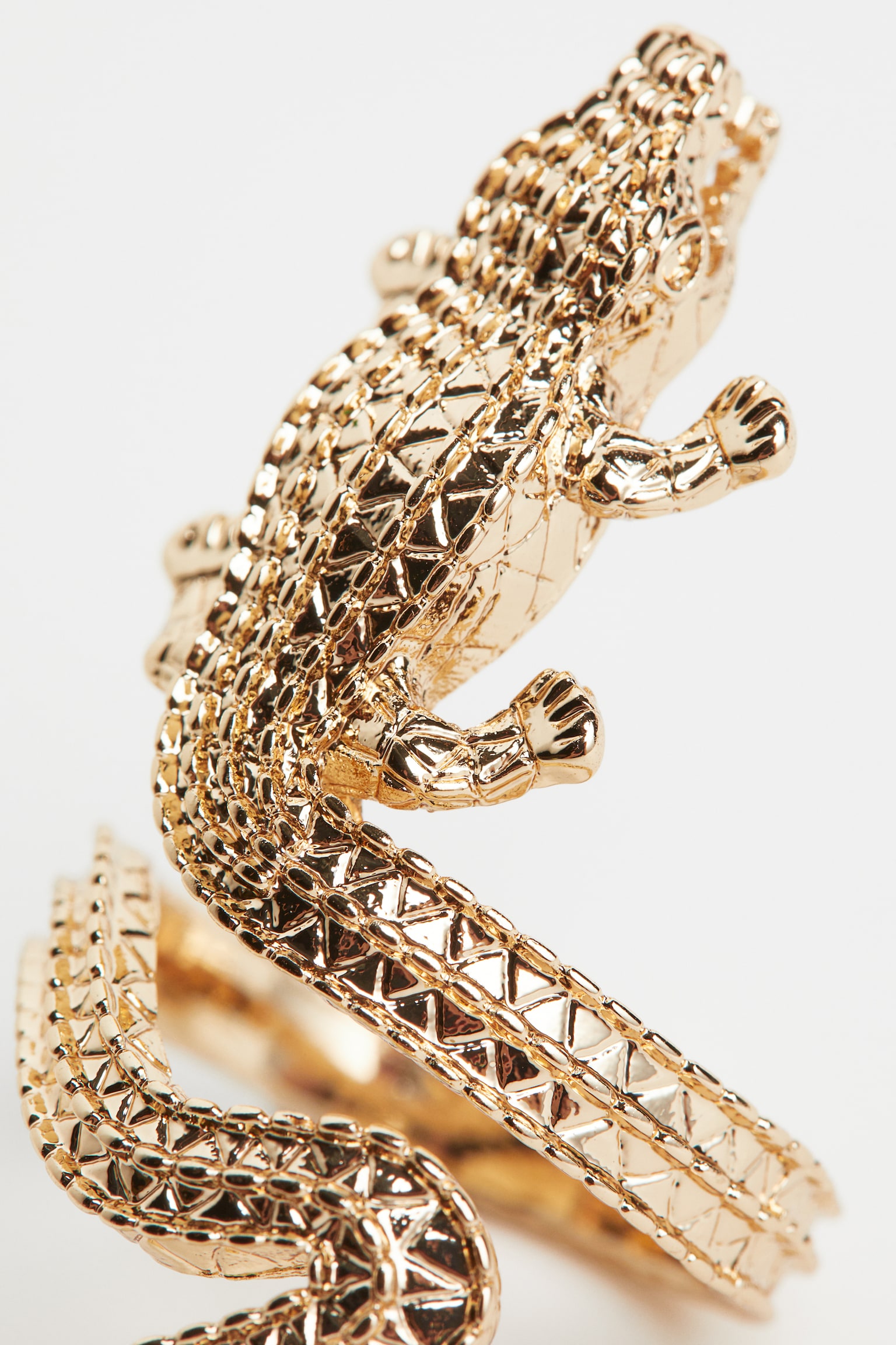 Crocodile Shape Ring - Gold colour - 2