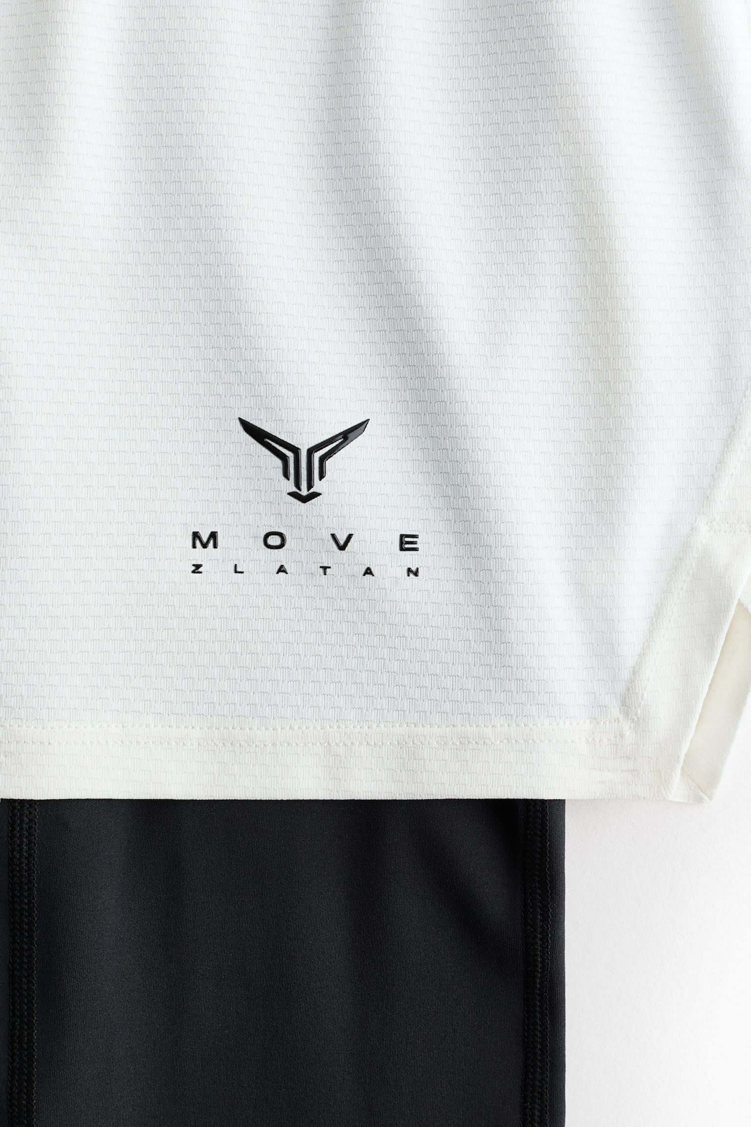 Layered sports tights - Weiss/Schwarz/Dunkelblau - 4