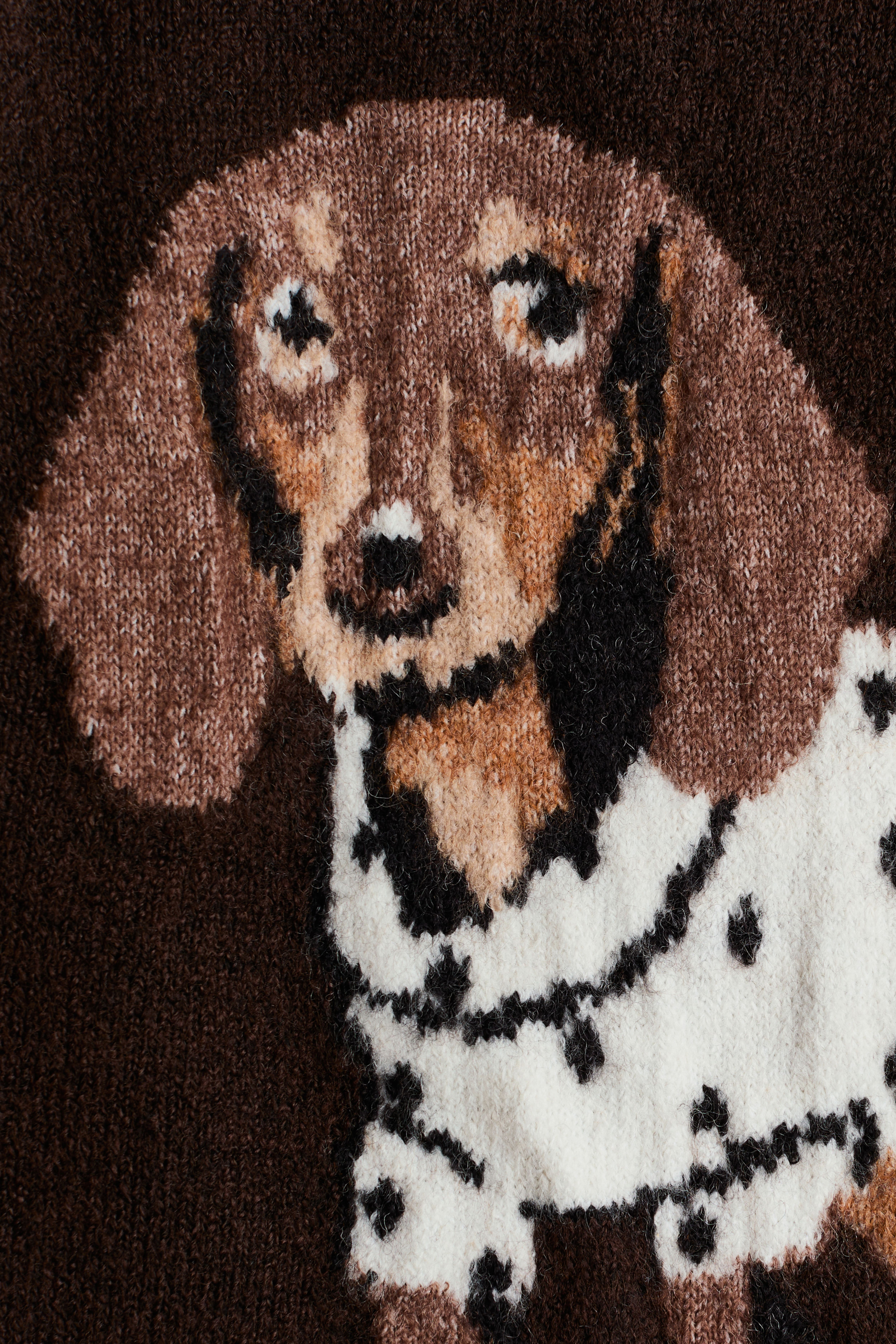 Loose-Fit Motif-Detail Sweater