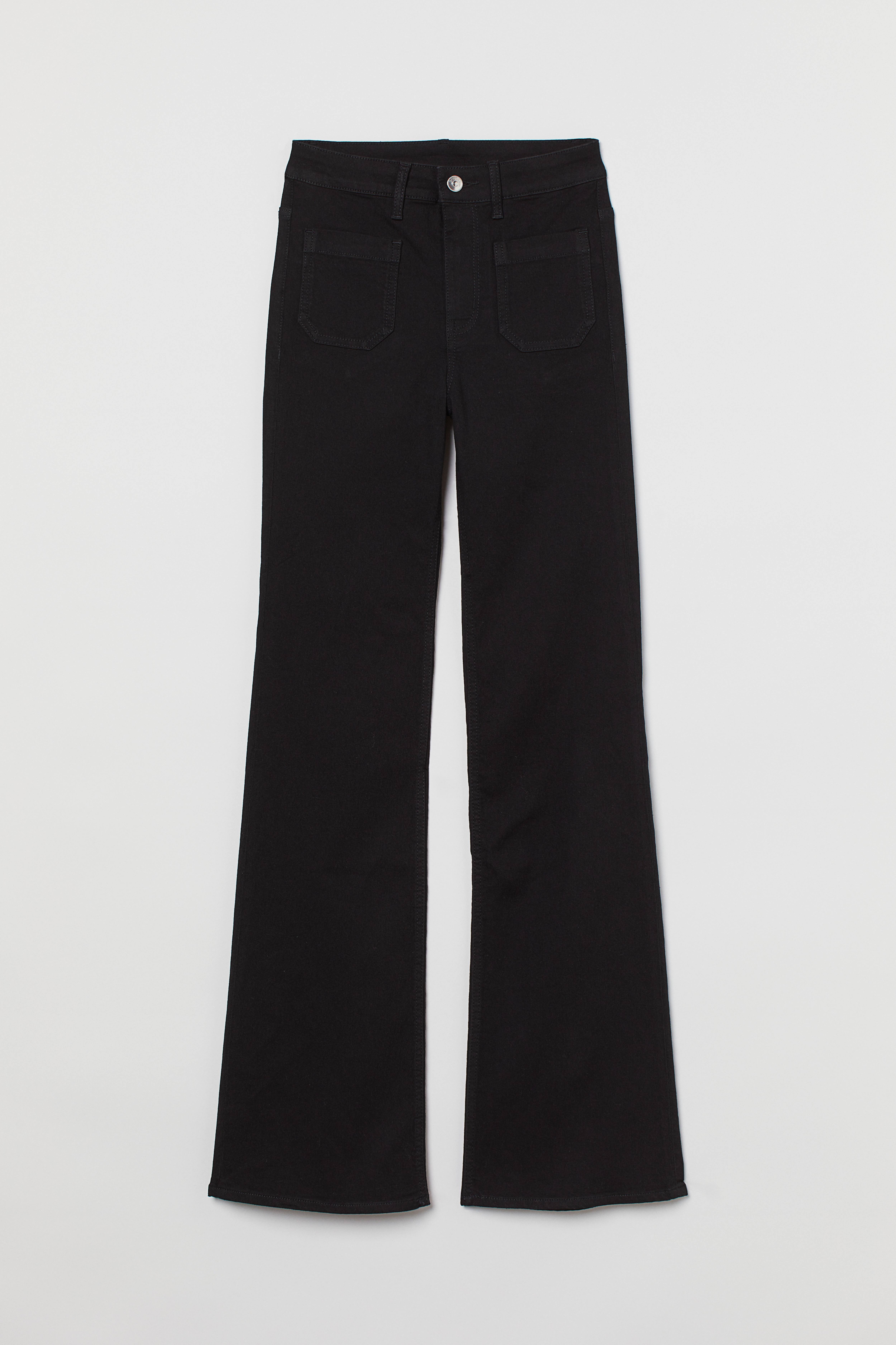 H&m flared jeans high waist hotsell