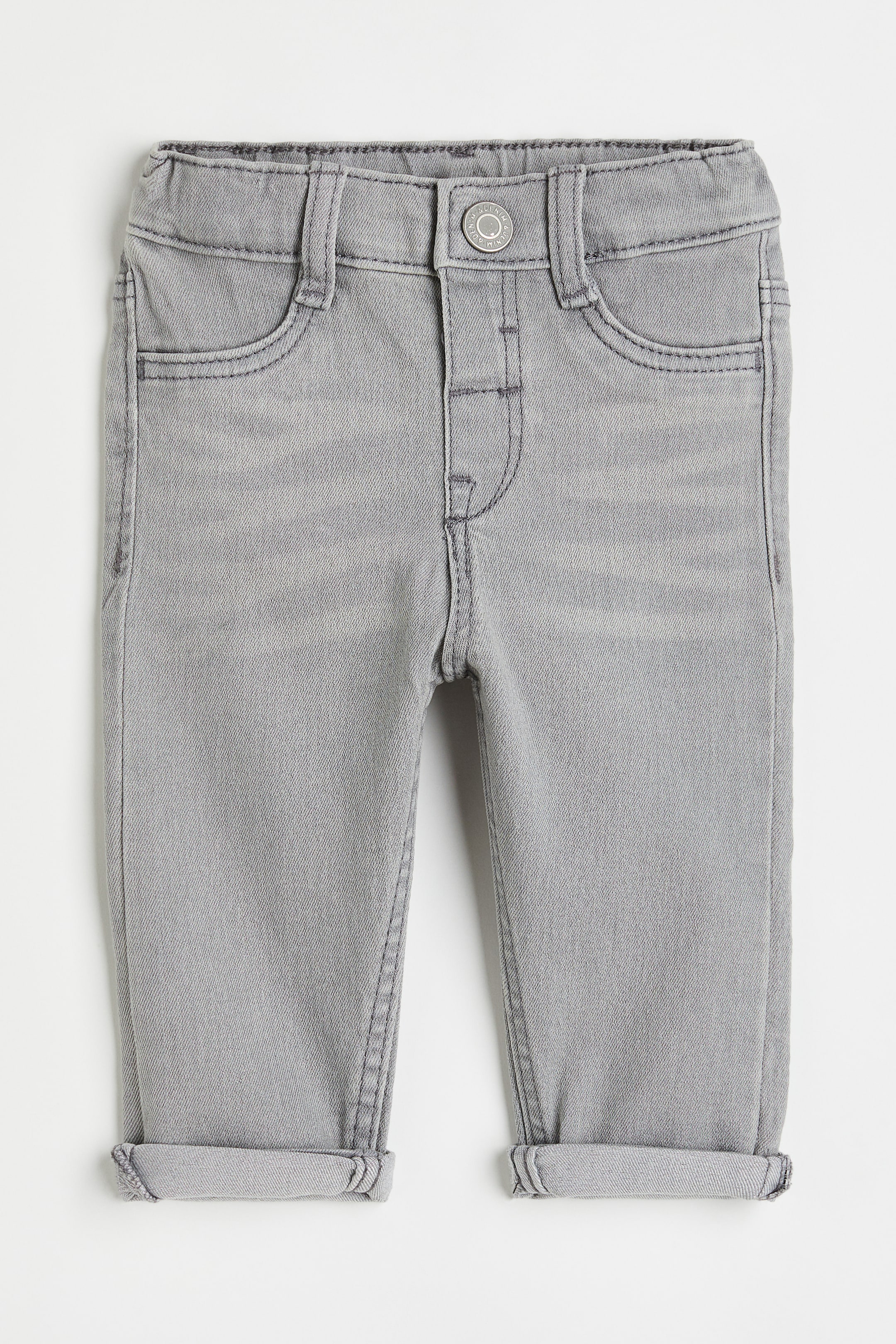 View larger image: Comfort Stretch Skinny Fit Jeans - Light grey - Kids | H&M 1