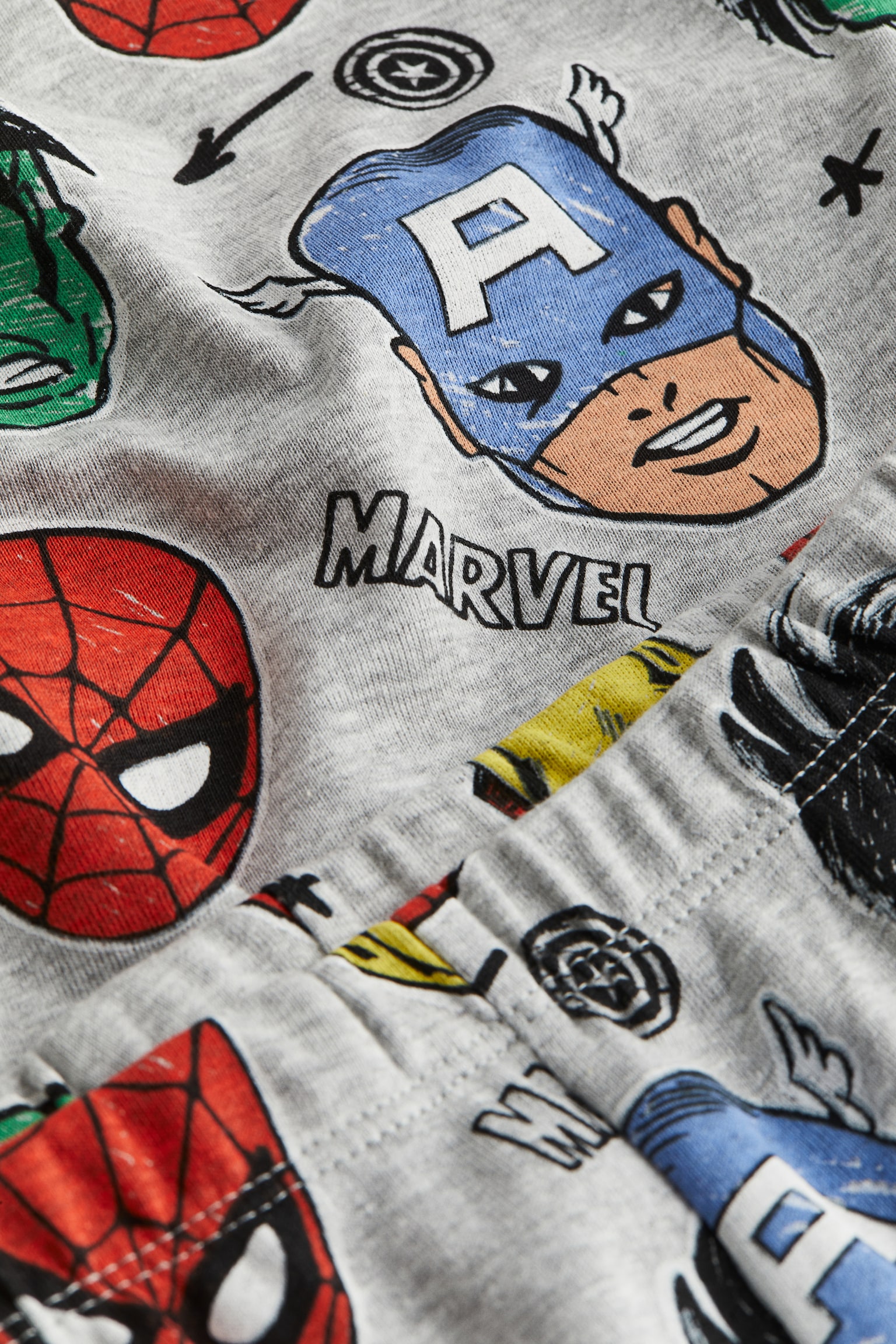 Printed pyjamas - Light grey/Marvel Comics/Blue/Pokémon/Natural white/Marvel Comics - 2