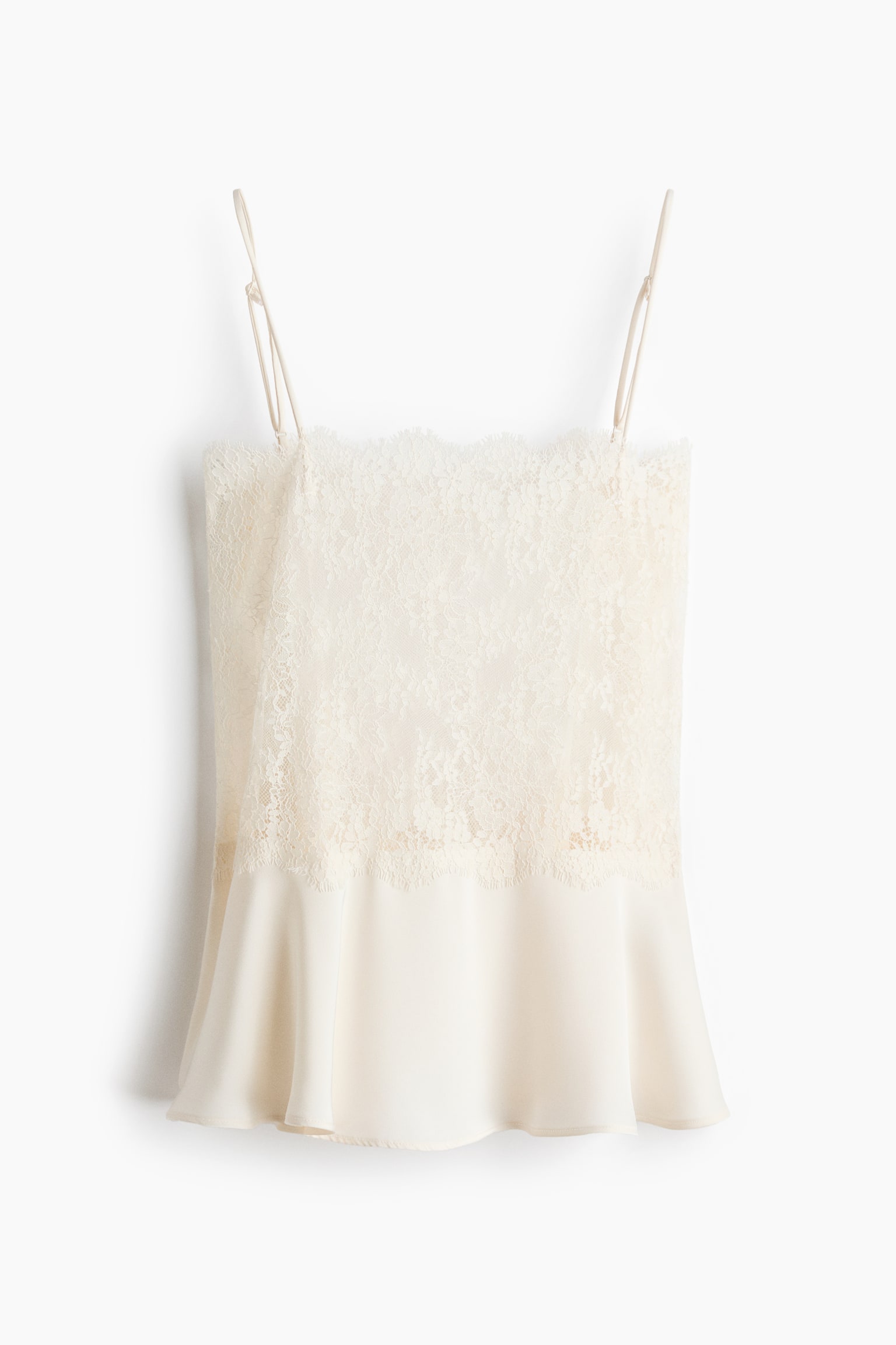 Lace strappy top - White/Black - 2