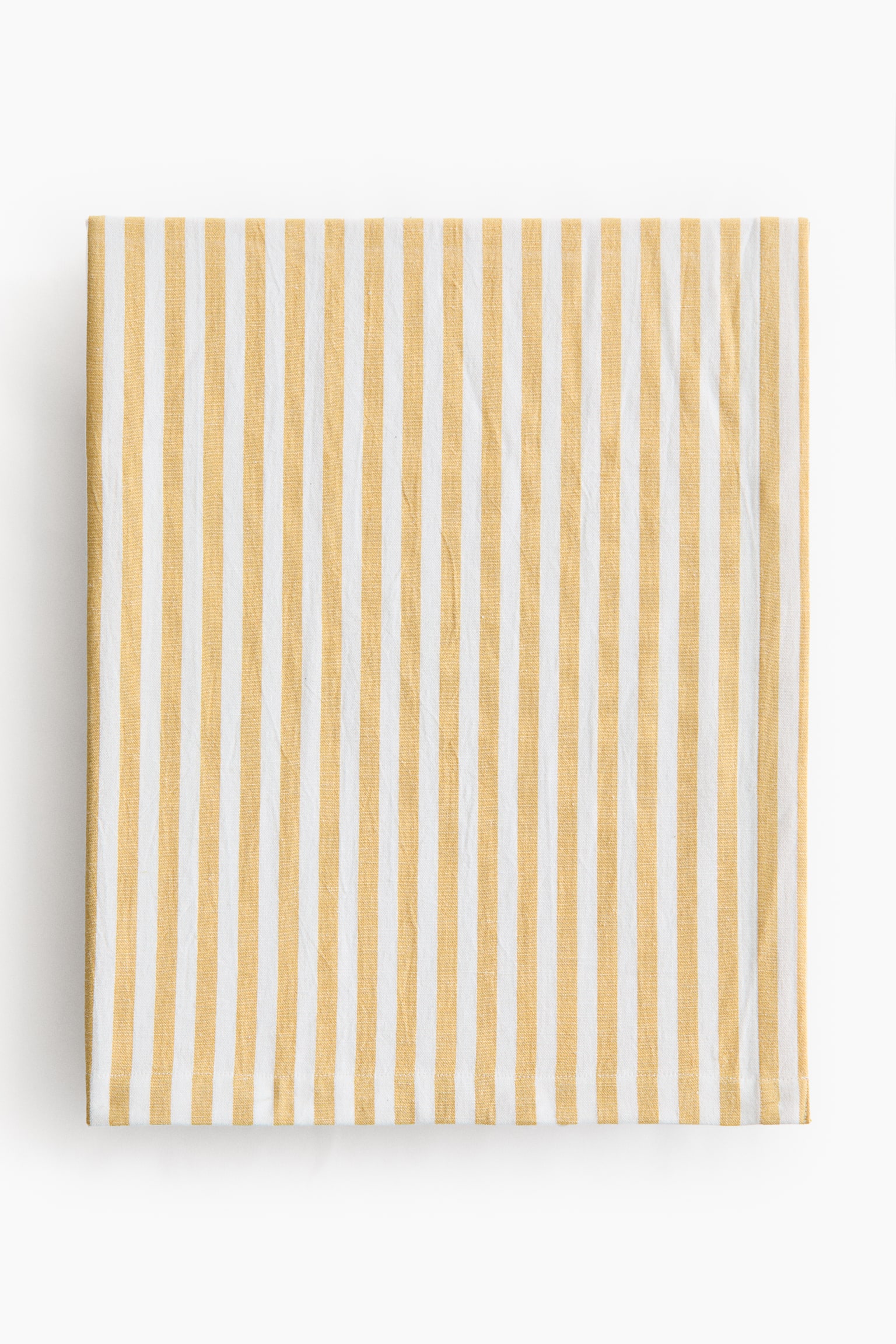 Linen-blend tablecloth - Yellow/Striped/Yellow/Gingham check/Light pink/Gingham check/Light pink/Striped/Khaki green/Striped/Orange/Striped/Khaki green/Gingham check/Beige/Striped/Dark brown/Striped/Dark brown/Gingham check/Beige/Gingham check/Orange/Gingham check - 2