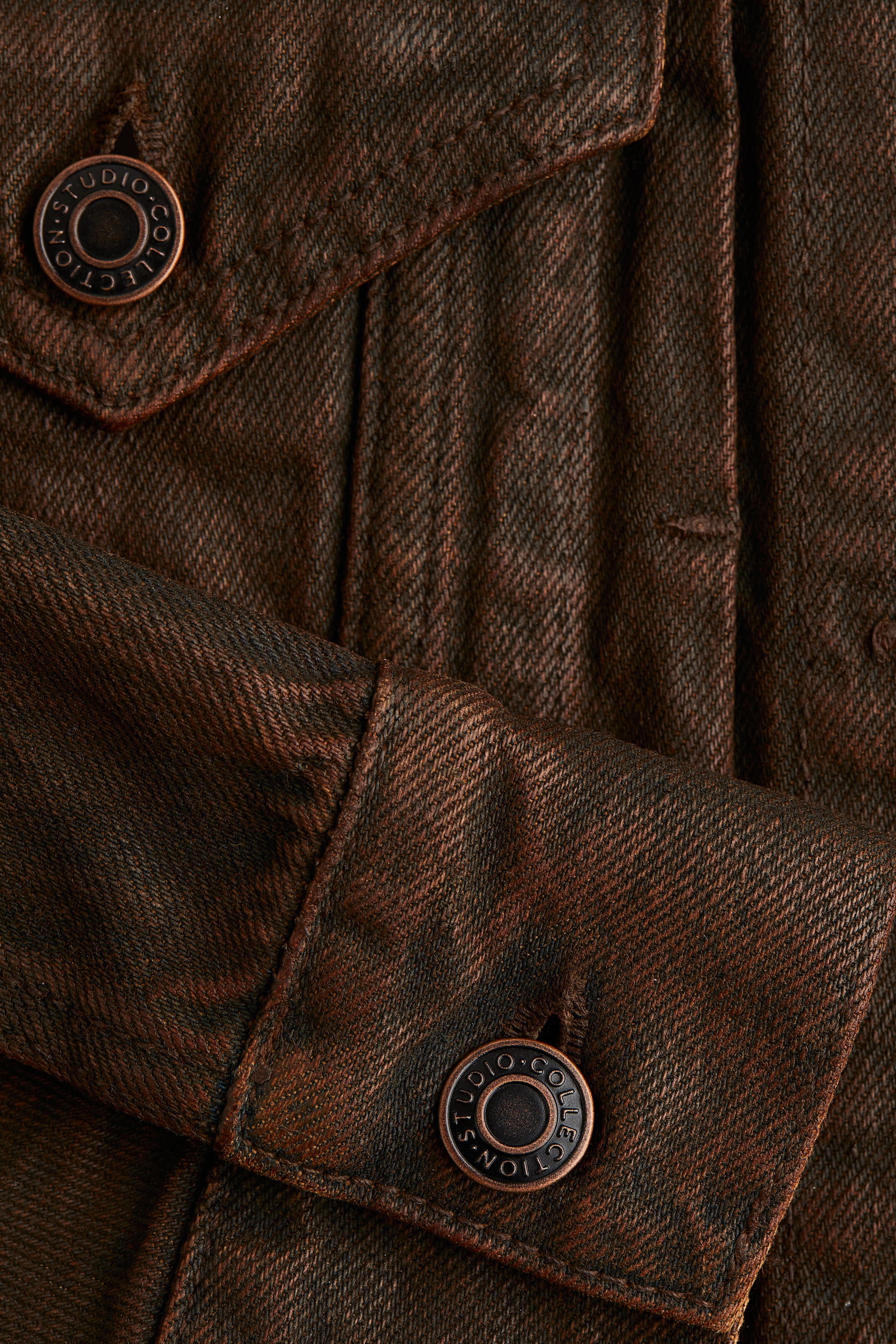 Coated denim jacket