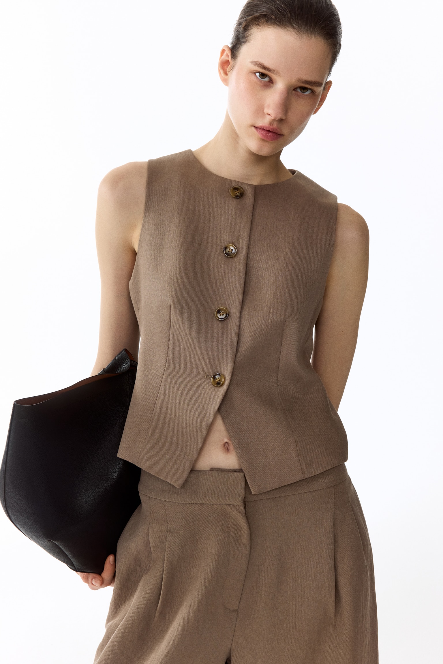 Panciotto - Beige scuro/Marrone scuro/Giallo - 2