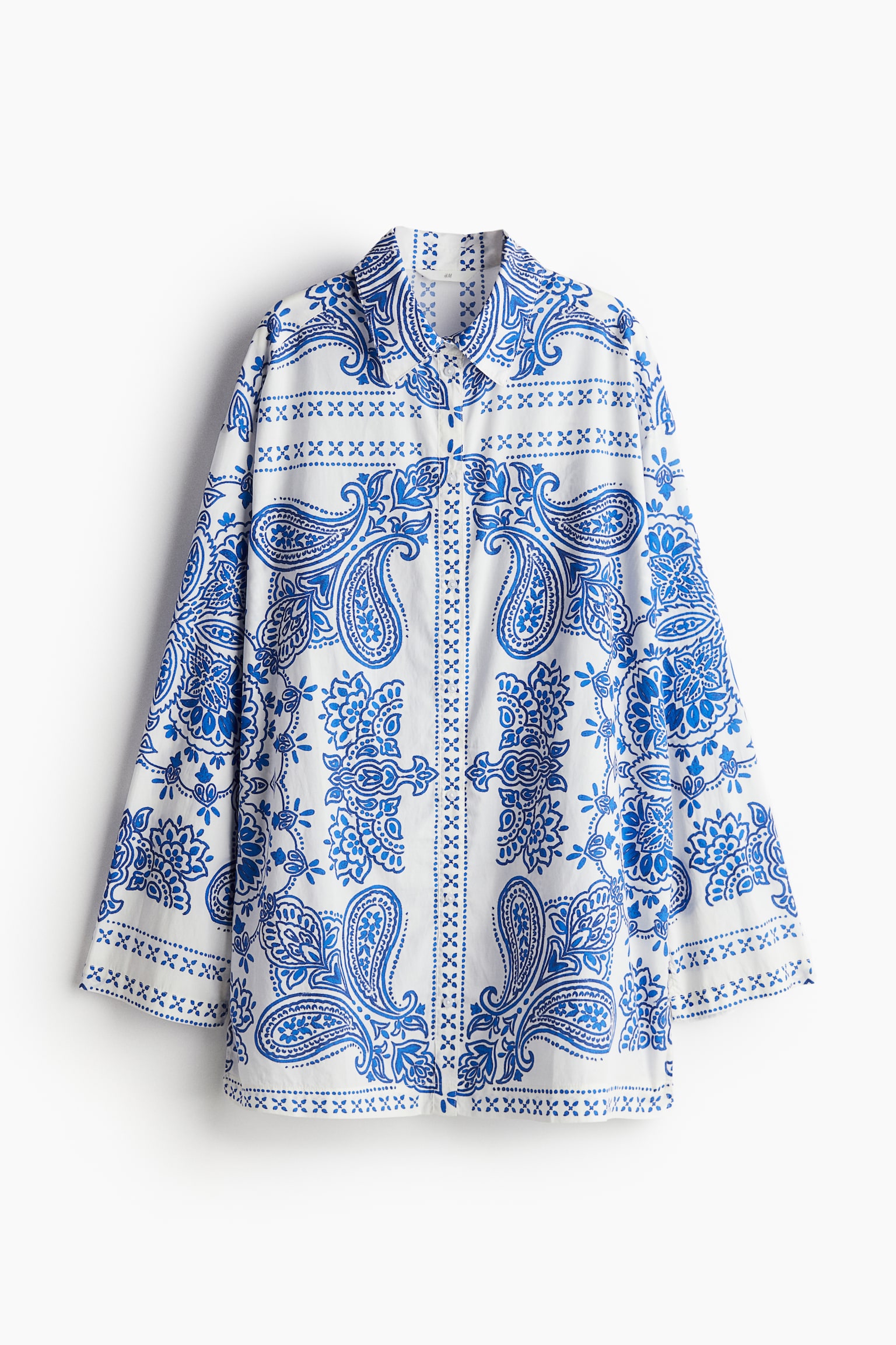 Long Shirt - White/Paisley pattern - 2