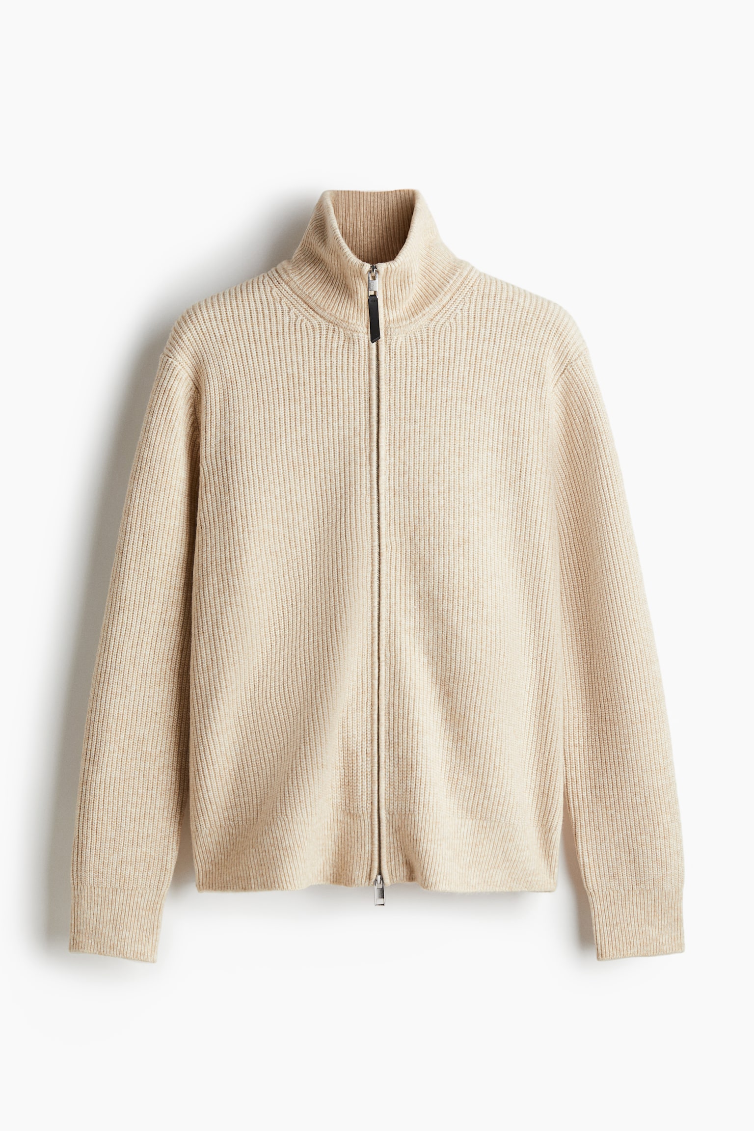 Regular Fit Rib-knit cardigan - Beige/Dark grey marl/Cream/Dark brown/Navy blue - 2