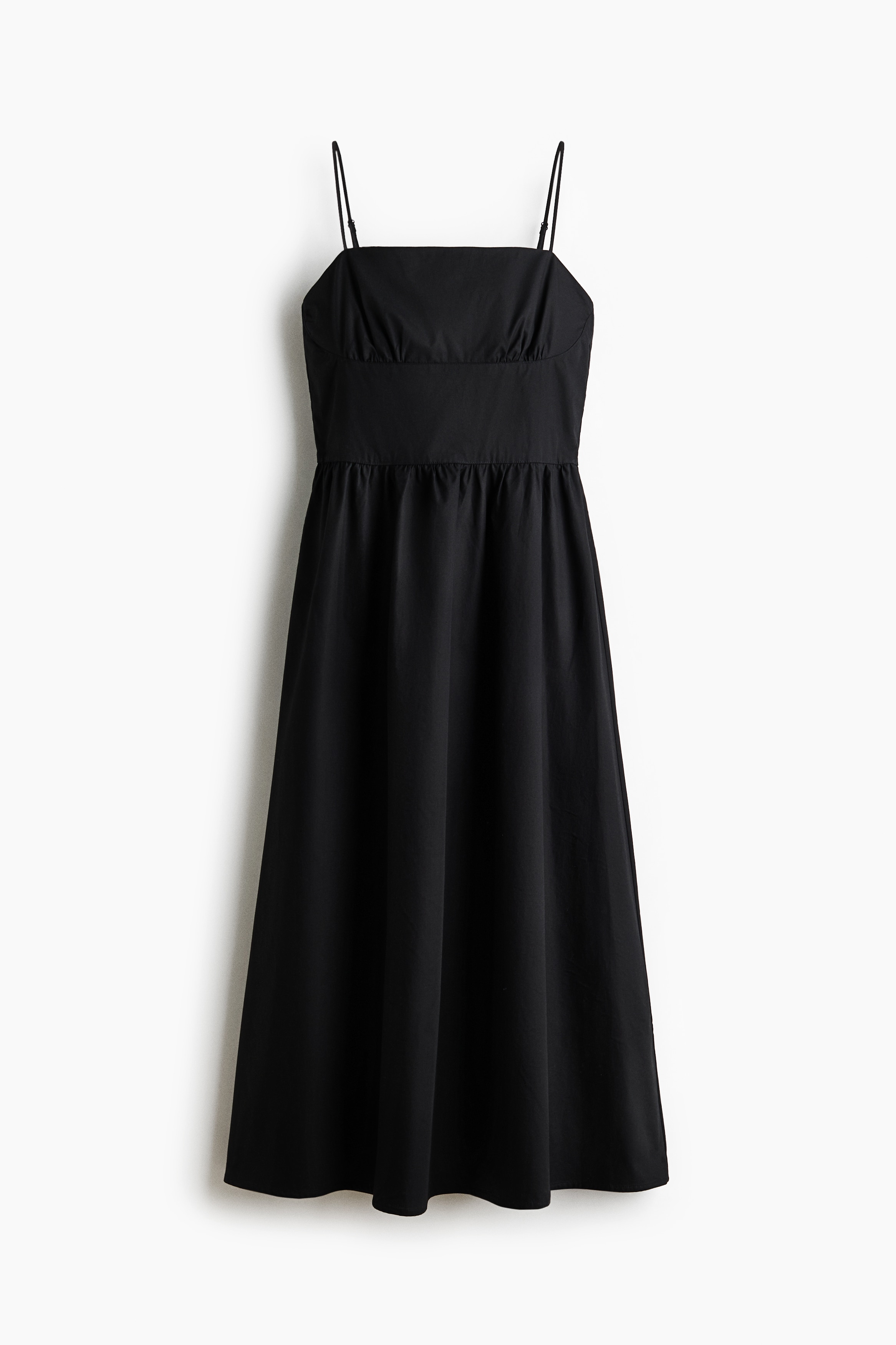 Flared-skirt poplin dressModel