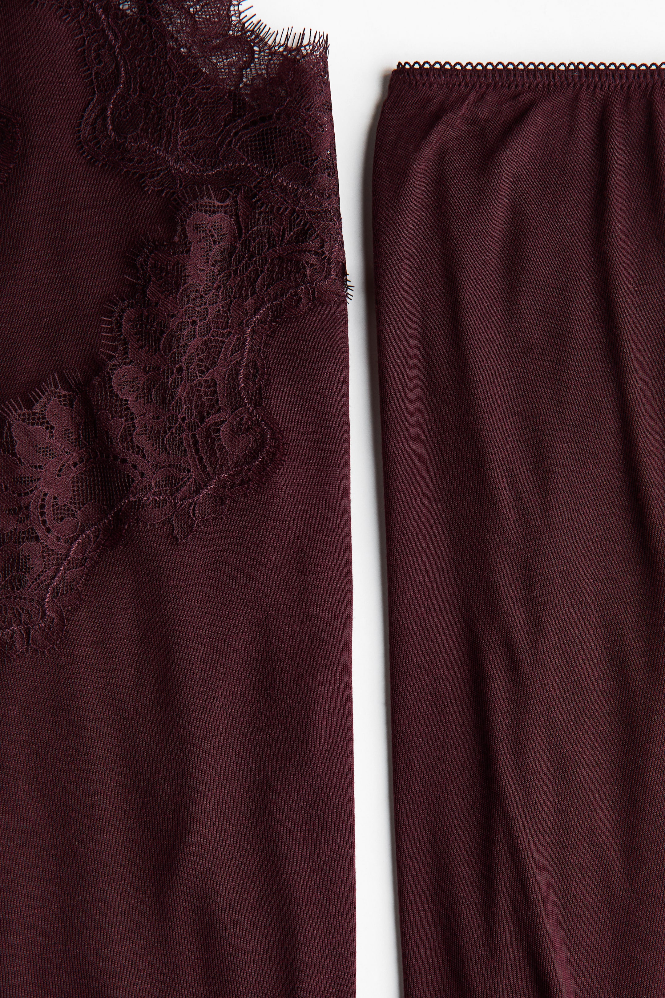 MAMA Pyjama en jersey avec dentelle