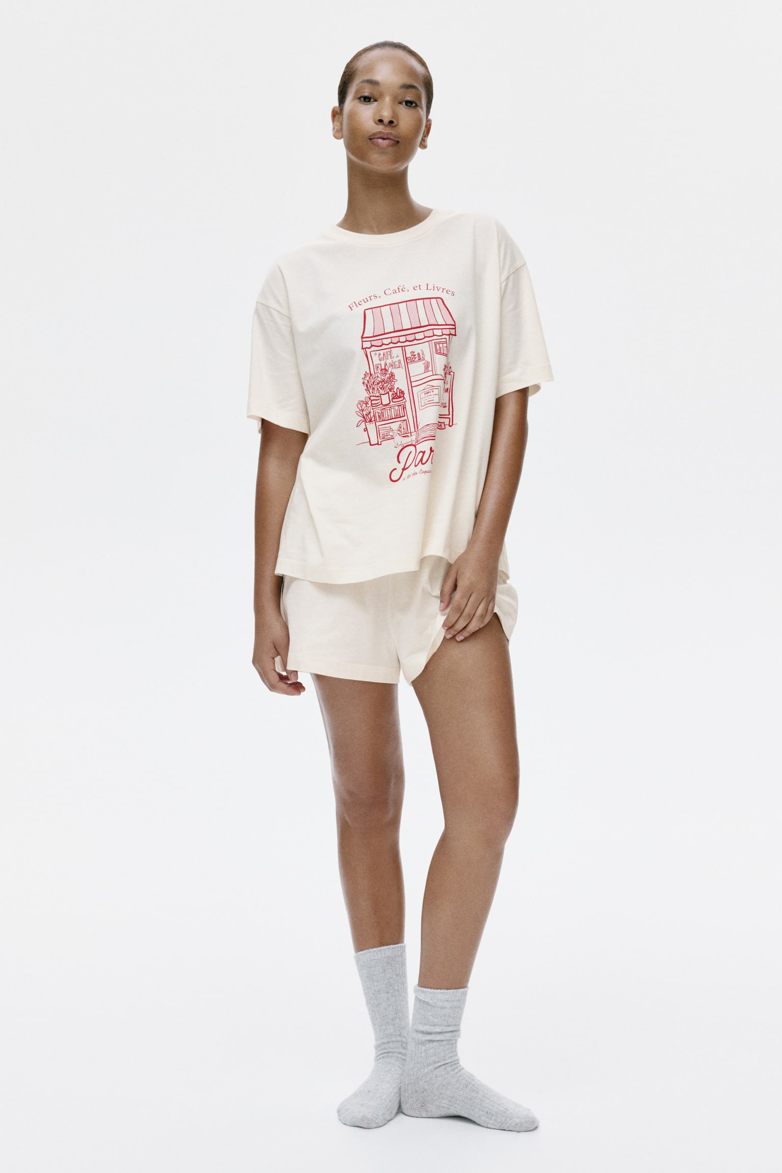 Printed pyjamas - Cream/Paris/Light turquoise/Light beige - 6