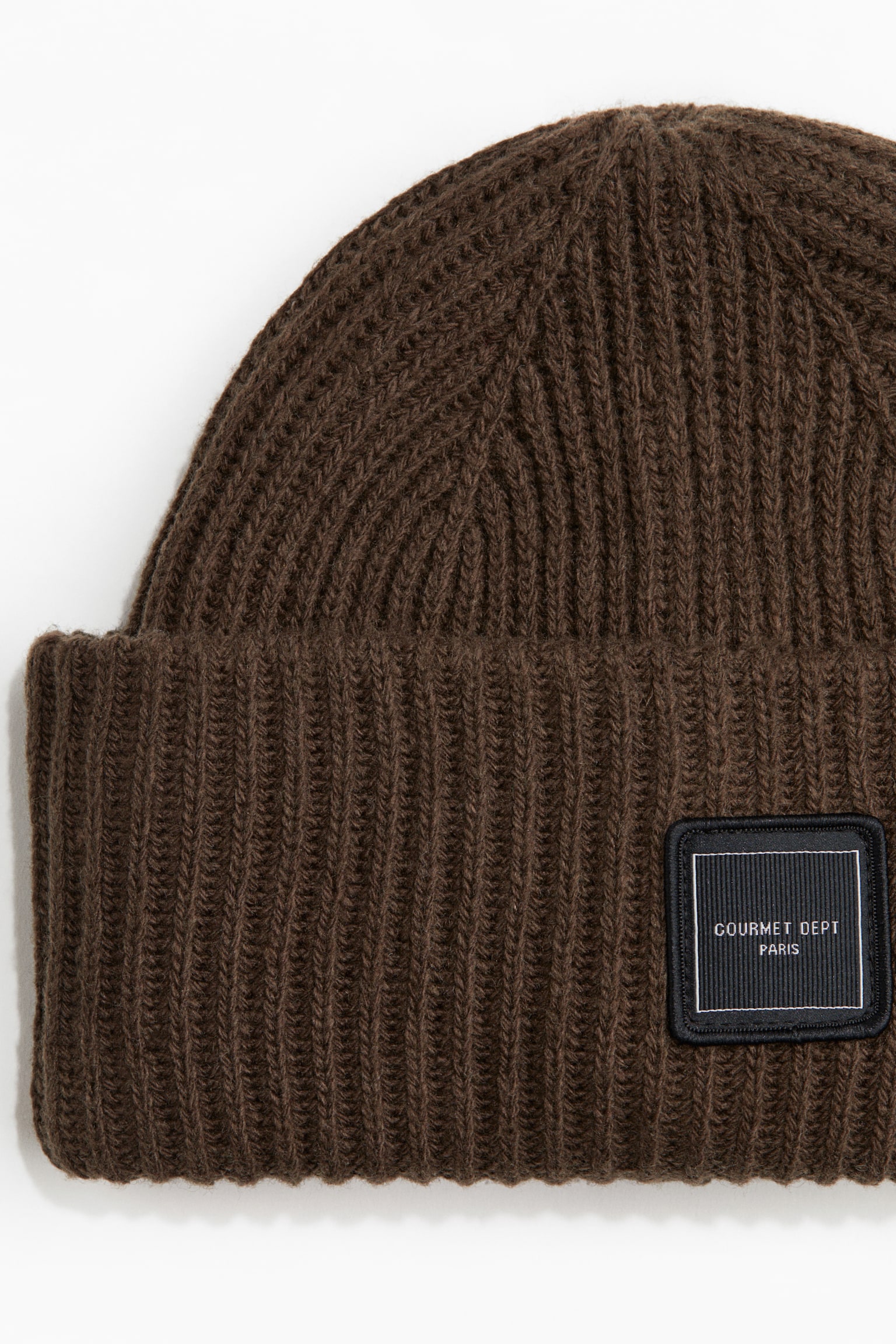 Rib-knit wool-blend hat - Dark khaki green/Brown/Beige/Black - 2