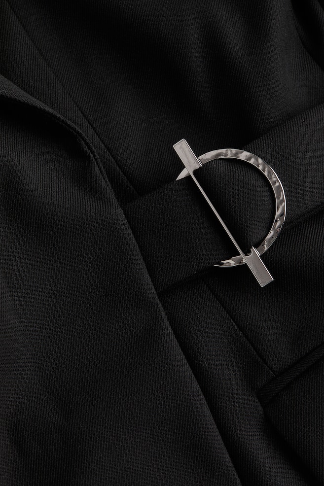 Buckle-detail blazer dress - Black - 4