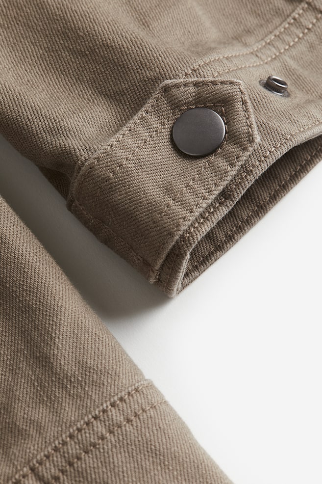 Tapered-waist twill jacket - Dark beige - 3