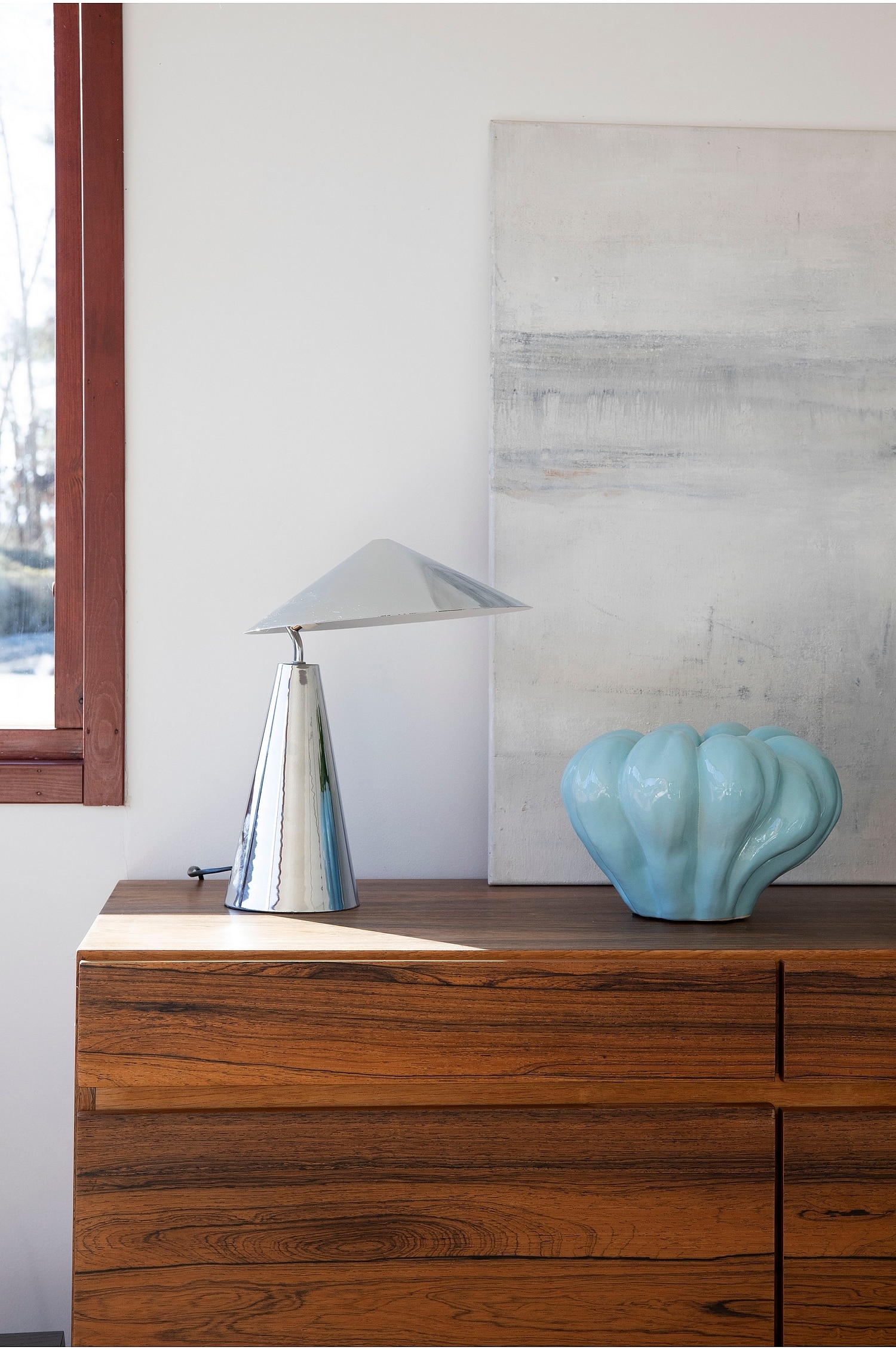 Luna Table Lamp - Krom/Svart