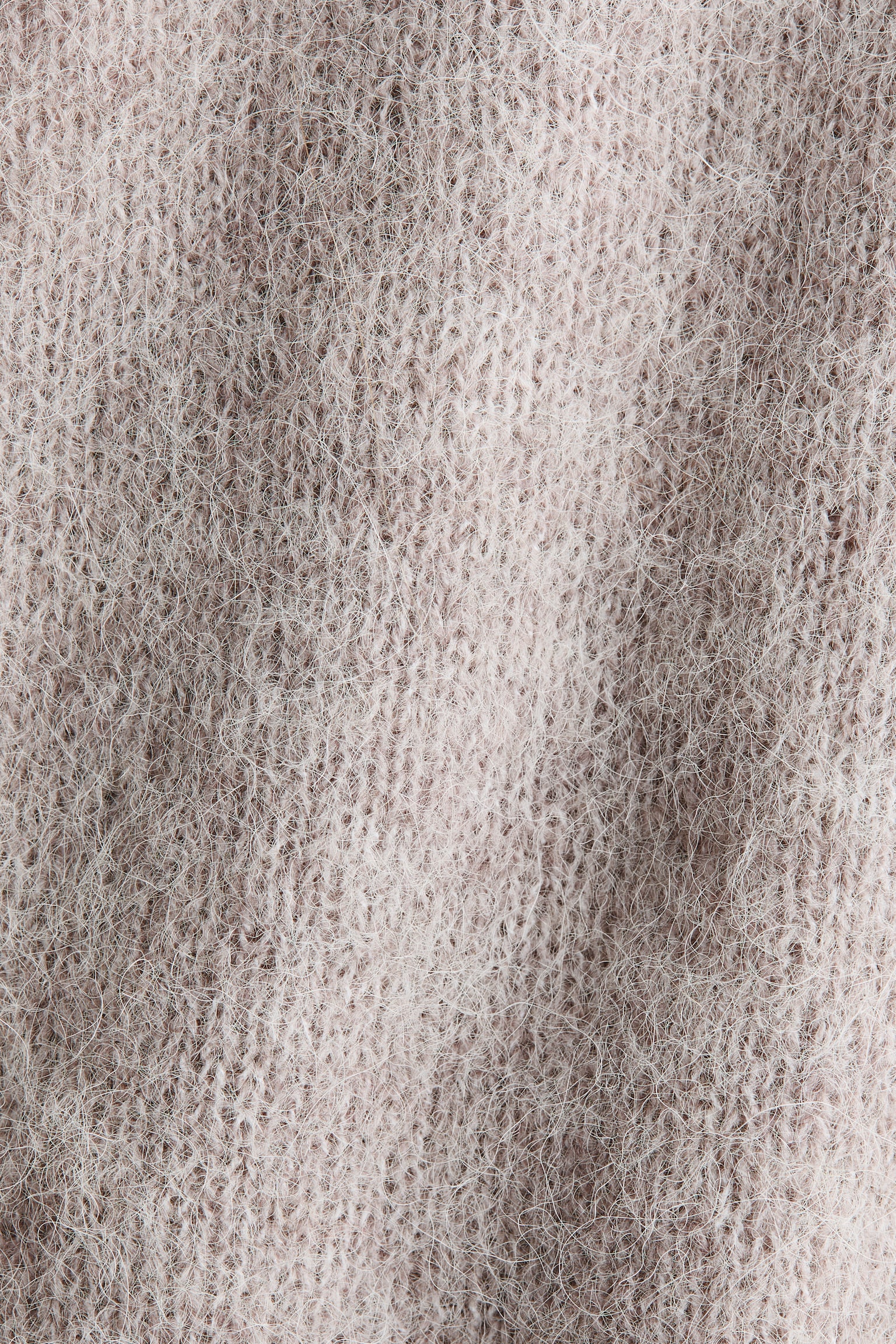 Pull oversize en alpaga mélangé - Grège clair chiné/Rose clair/Marron - 6