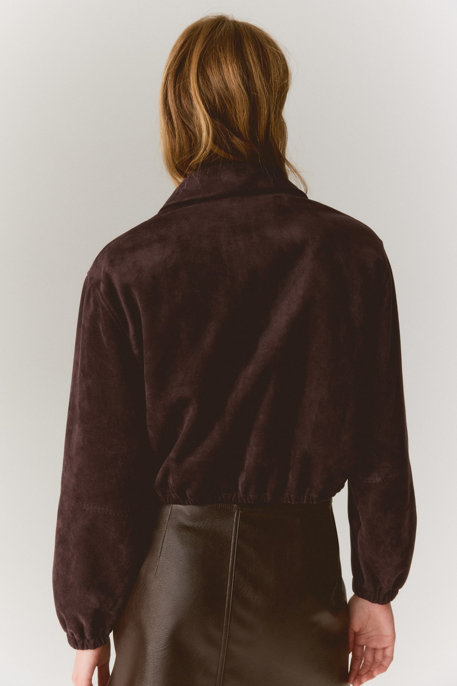 Collared jacket - Dark brown/Dark beige - 4