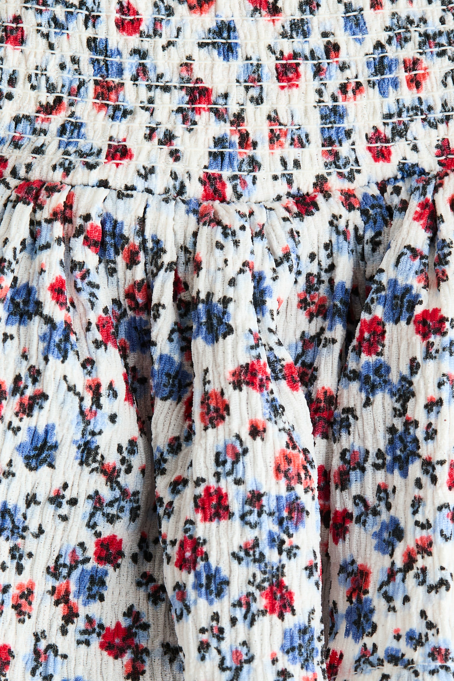 Quần short giả váy xếp tầng in hình - Màu trắng/Hoa - 2