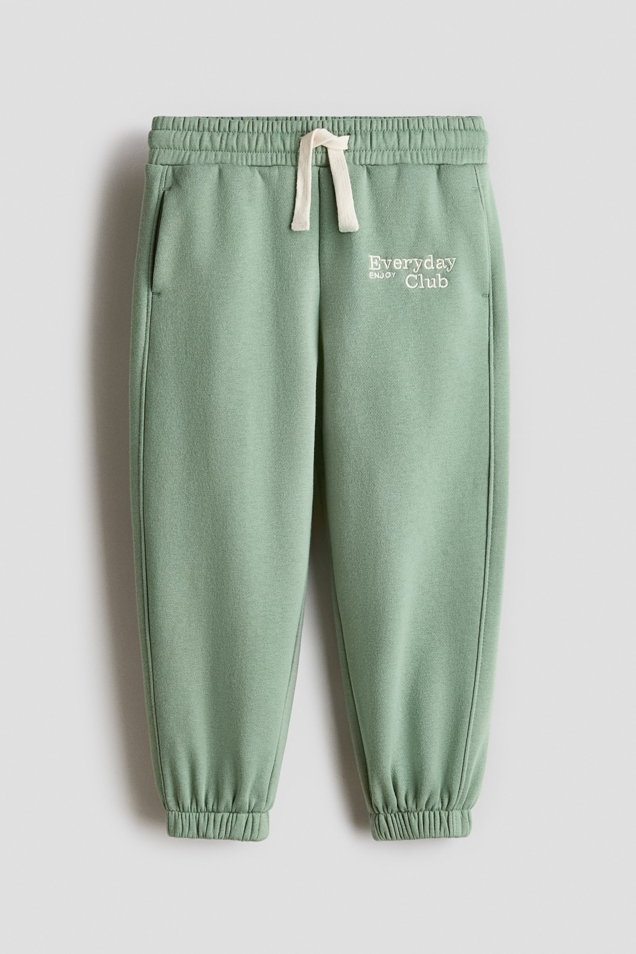 View larger image: Embroidery-detail joggers - Green/Everyday Club - Kids | H&M 1
