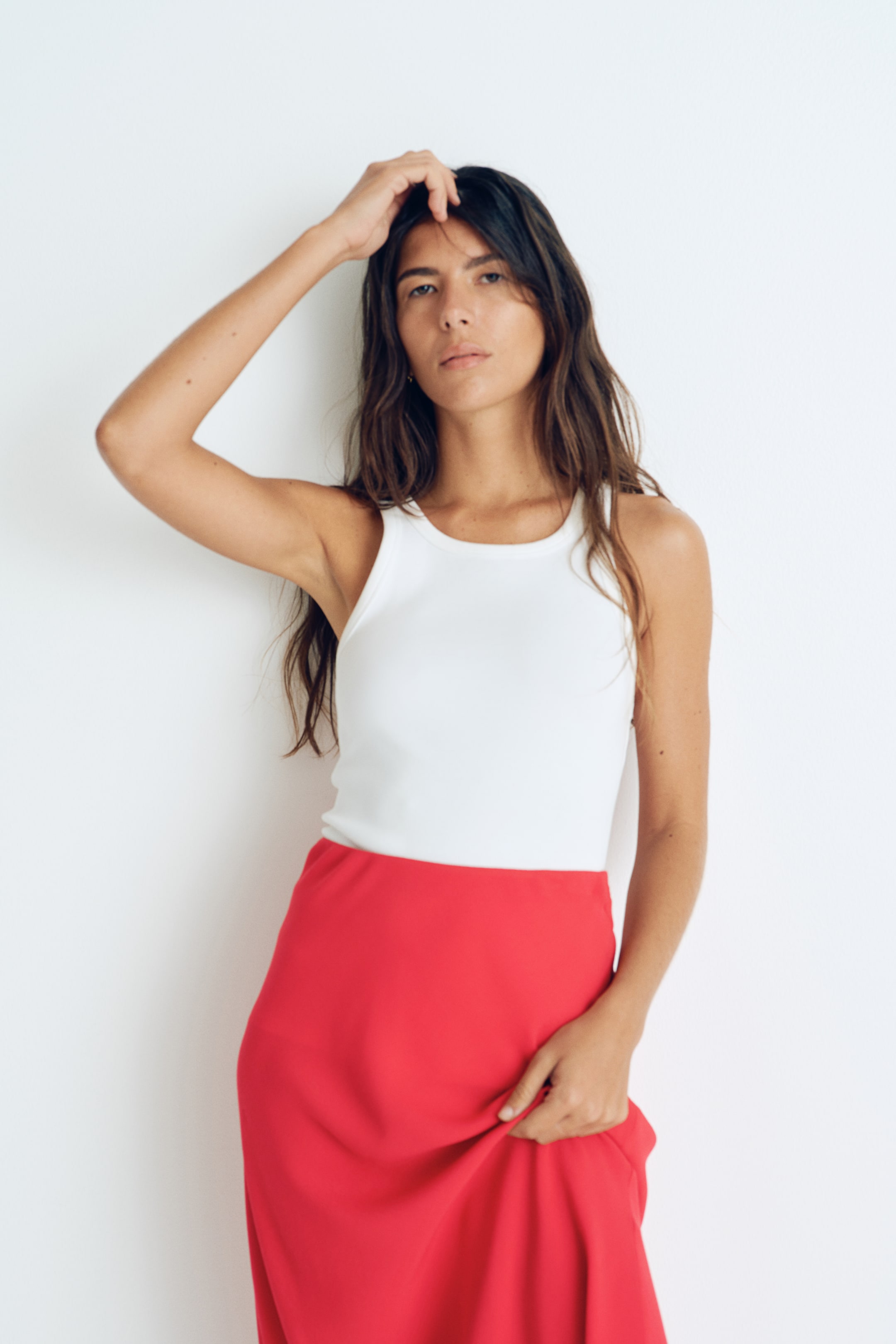 Crêpe Slip Skirt