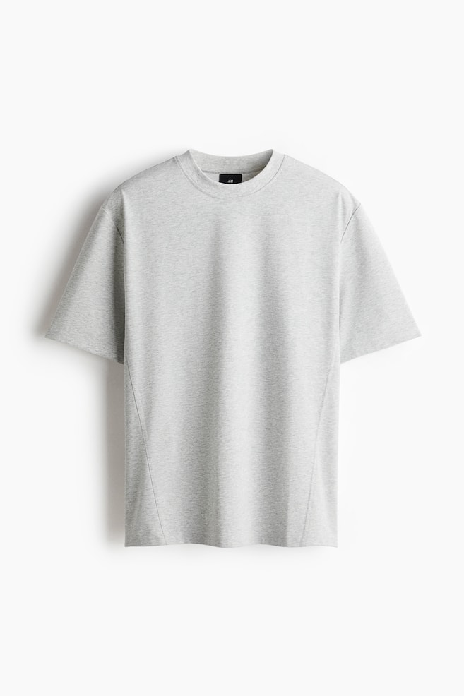 ルーズフィットTシャツ - グレーメランジ/ホワイト/ターコイズ/ライトカーキグリーン/ブラック/スティールブルー/ベージュ - 1