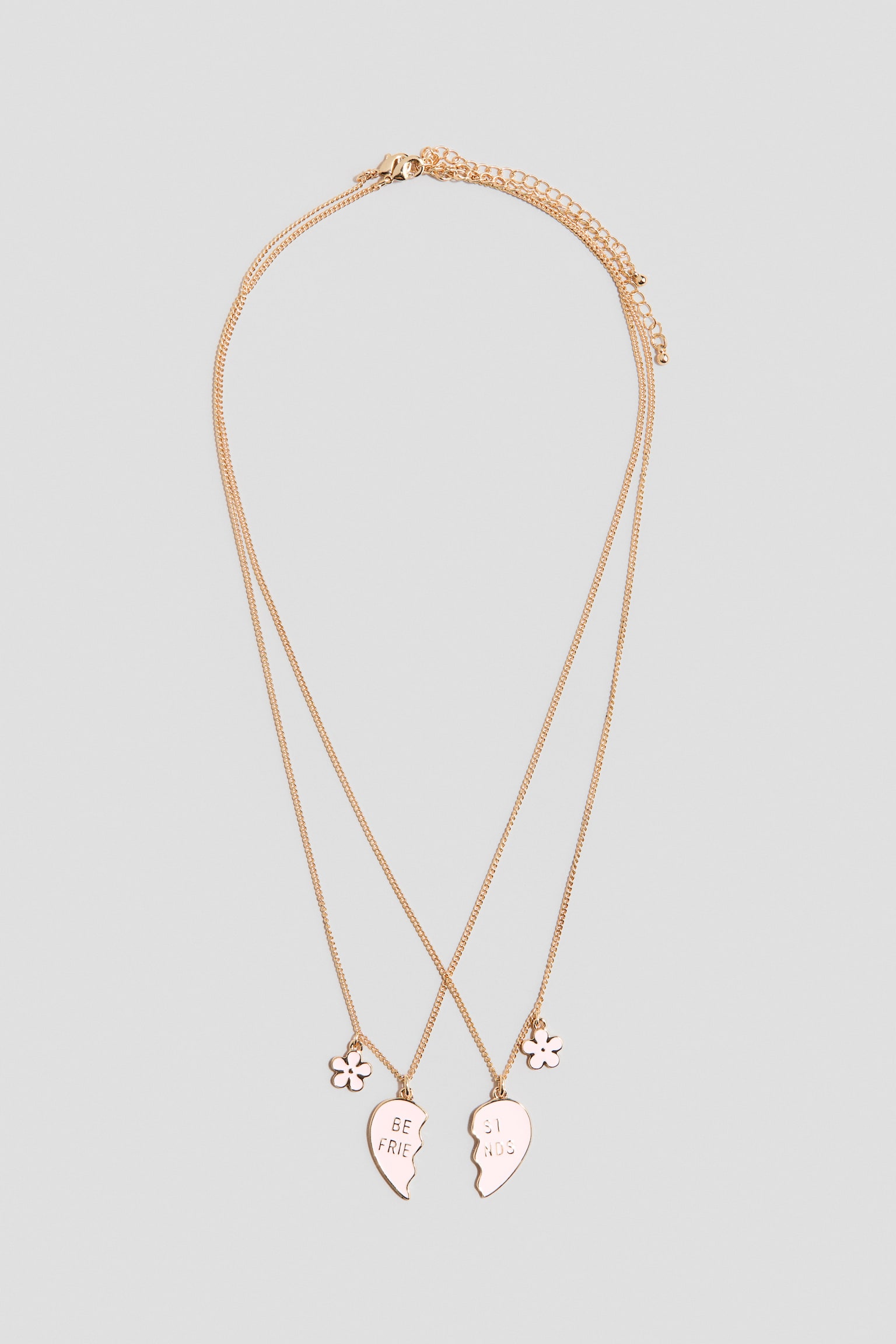 2er-Pack Freundschaftsketten - Gold-coloured/Best Friends/Goldfarben/Herzen