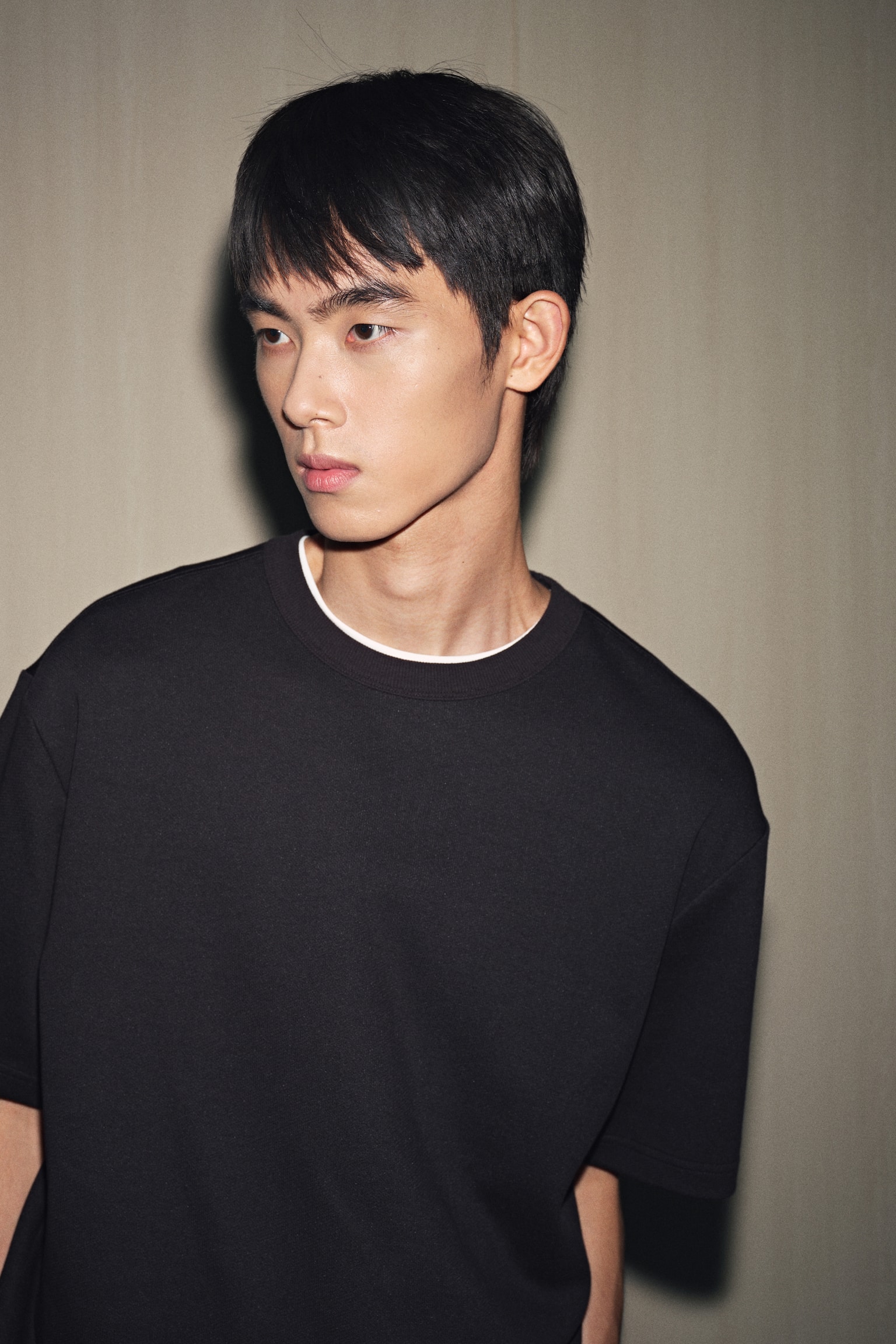 寬鬆剪裁T恤 - 黑色/粉紅色 - 5