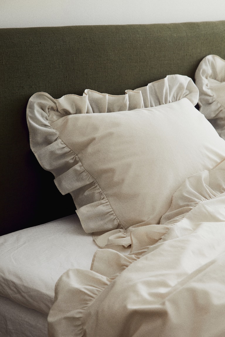 Parure de couette à volant lit simple