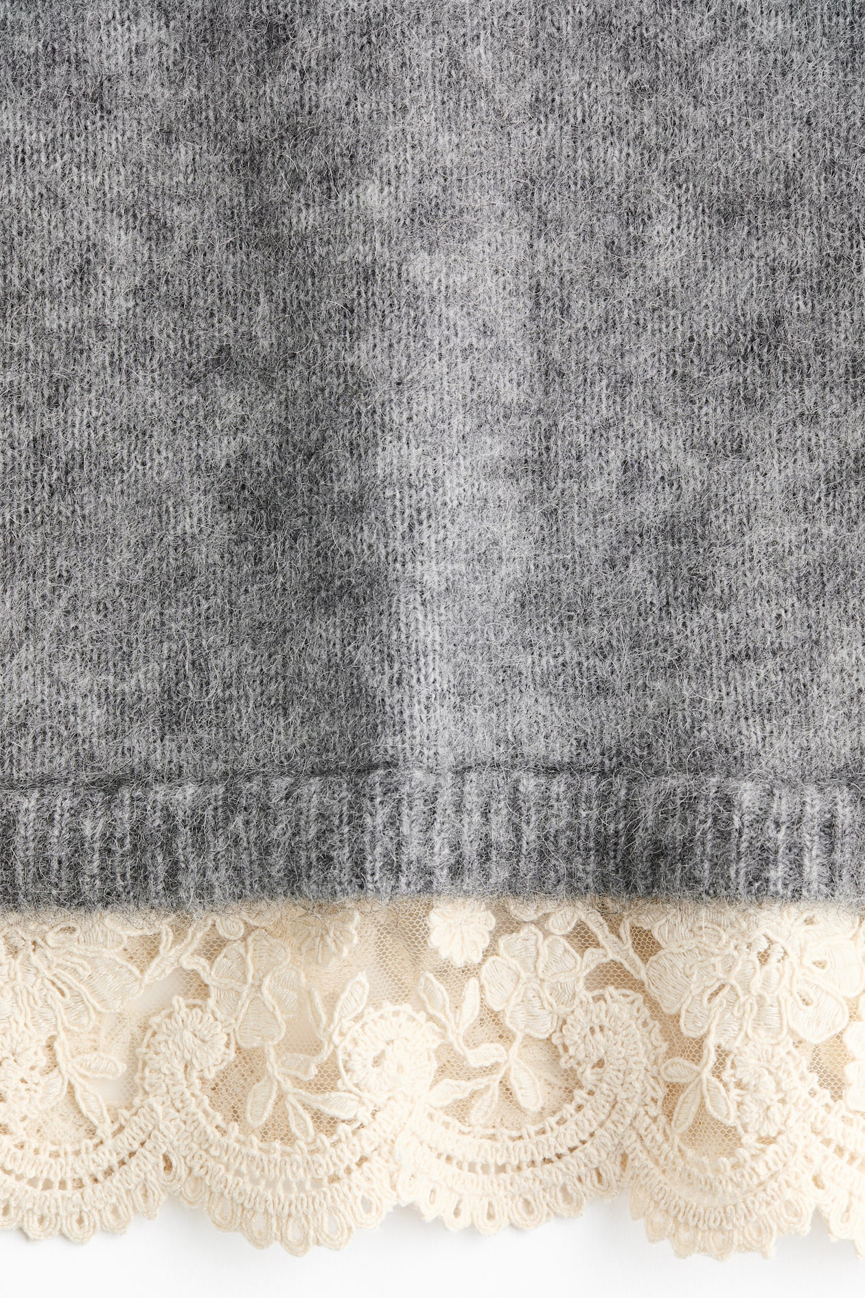 Lace-Trimmed Mohair-Blend Sweater - image 3