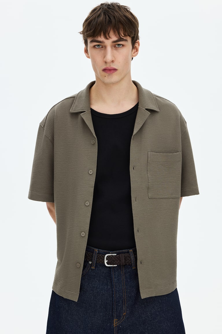 Letnja košulja vafl tkanja Relaxed Fit