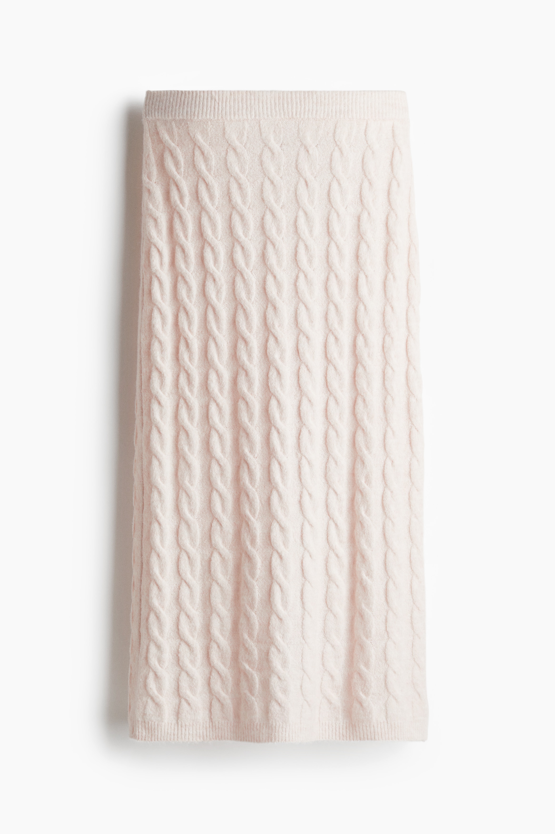 Ladies - Pale pink Cable-knit skirt - Size: XXL  - H&M