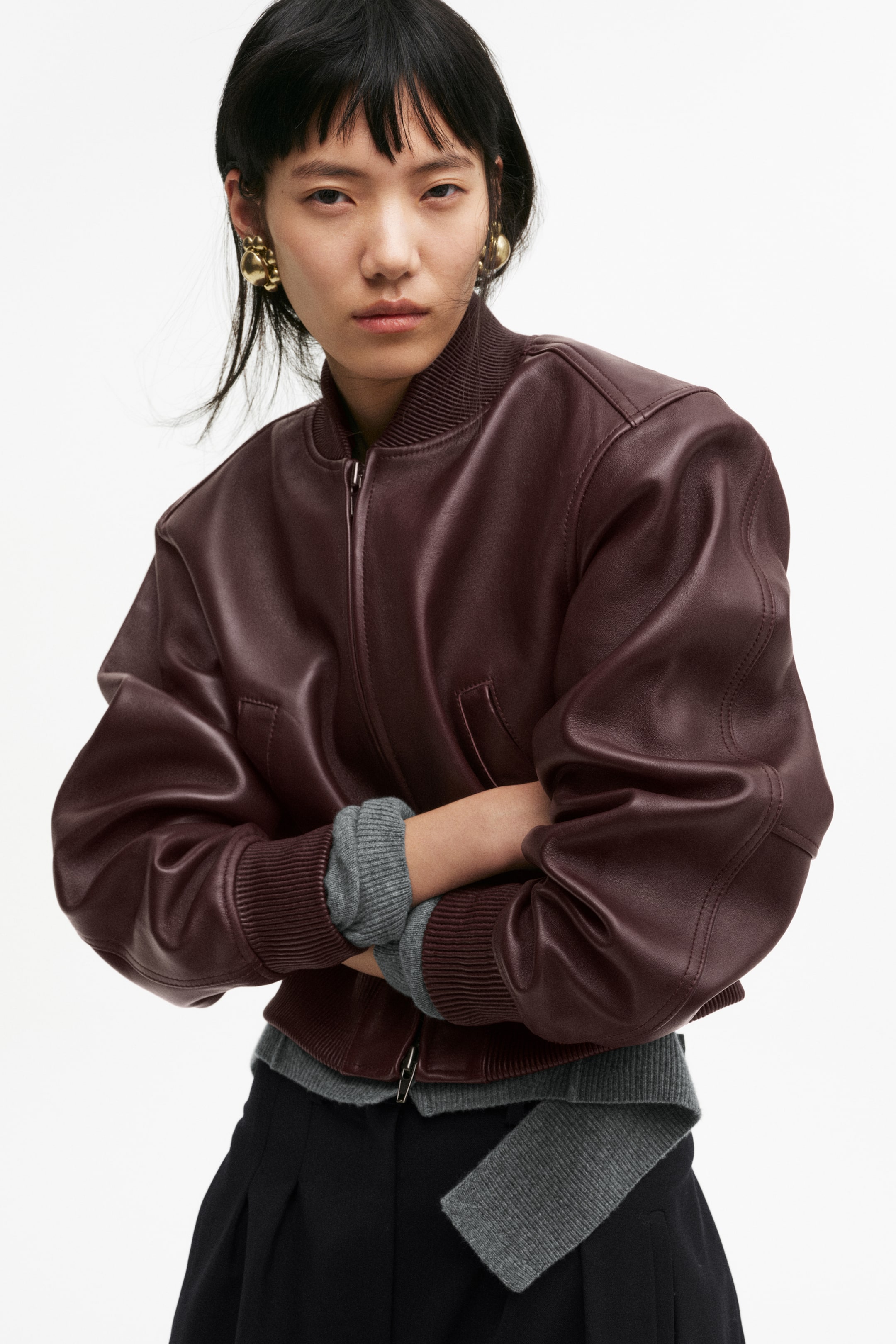 Blouson d'aviateur en cuir