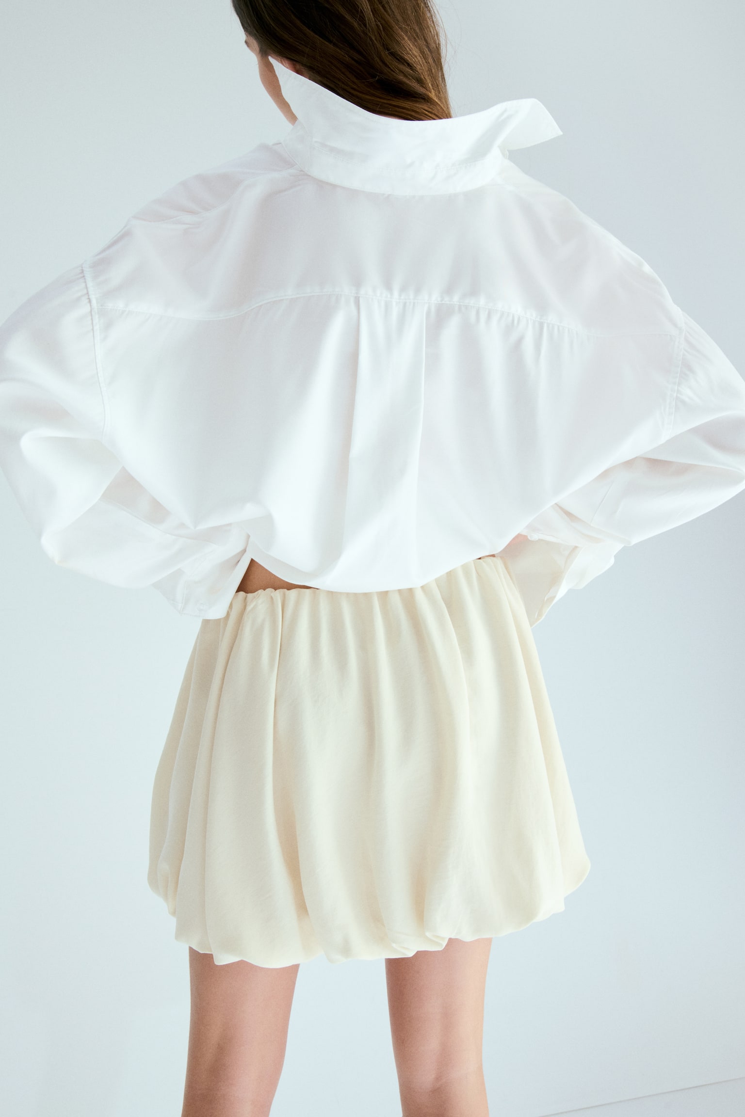 חצאית בלון - קרם - 5