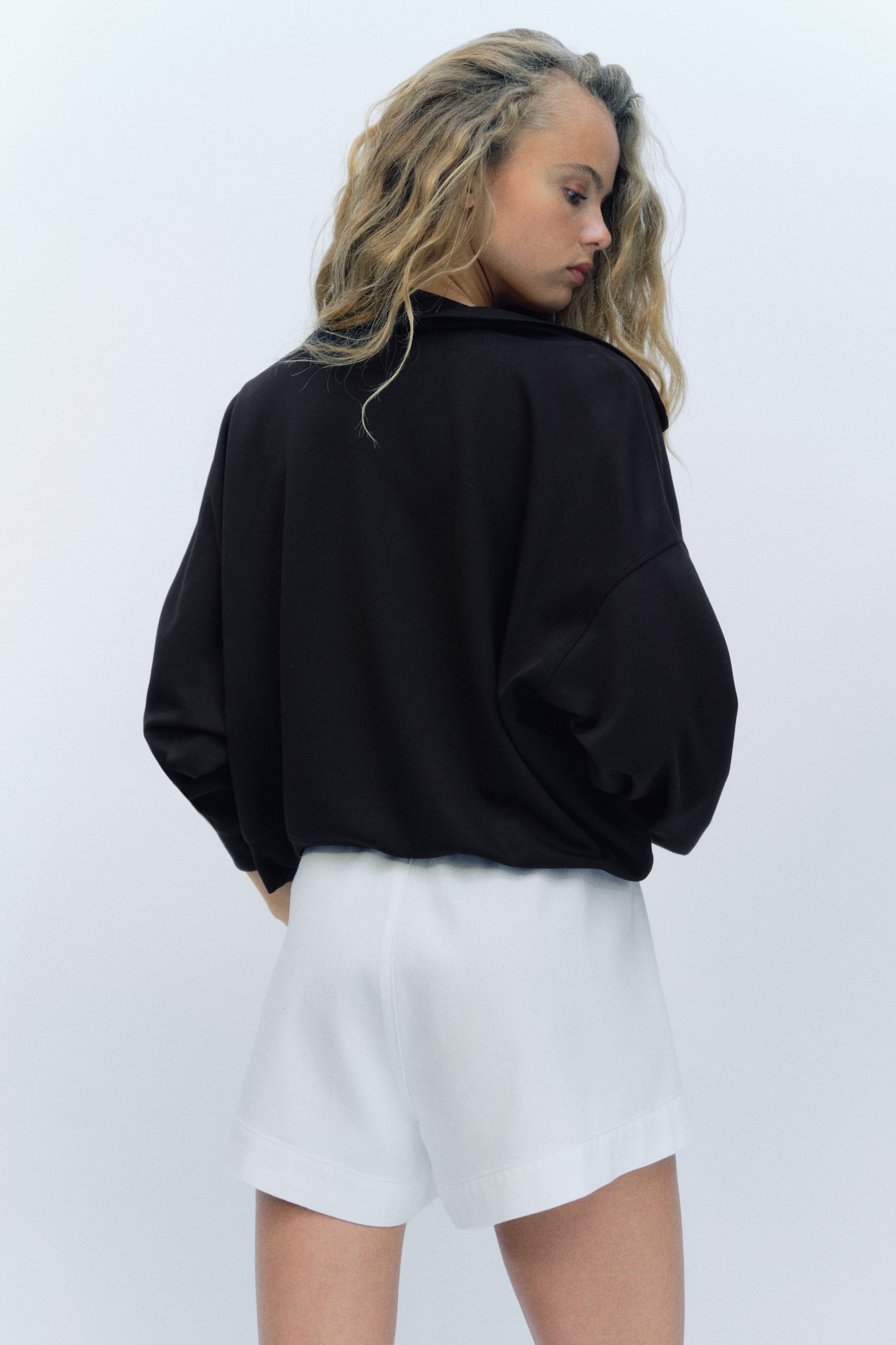Viscose-Blend Half-Zip Sweatshirt