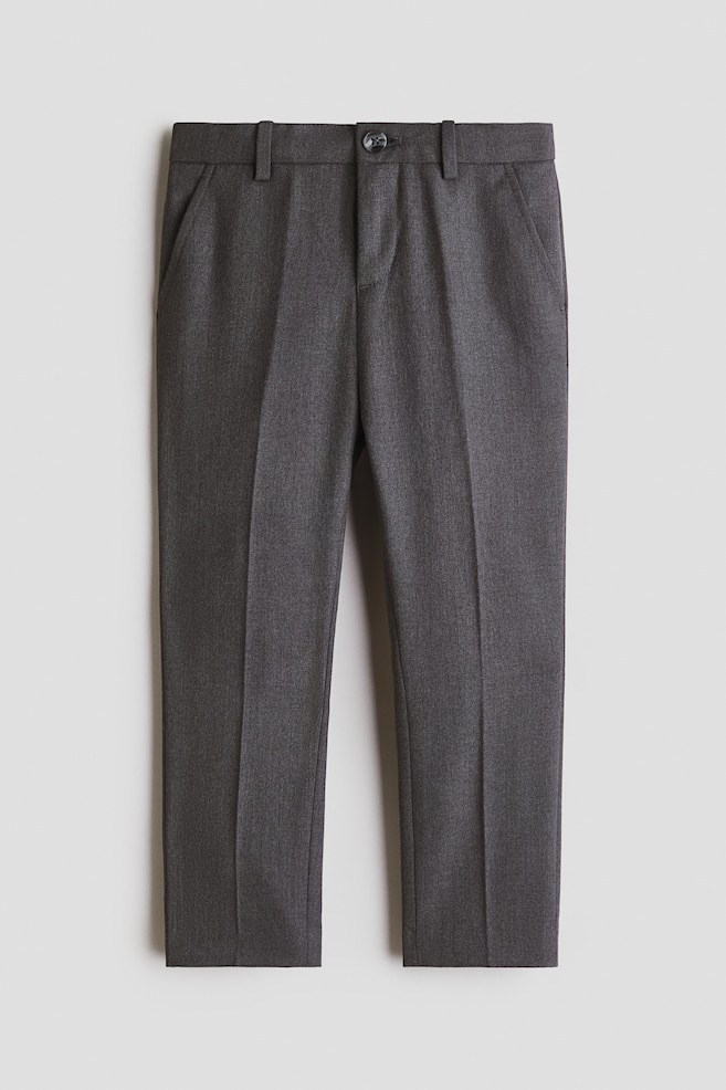 Slim Fit Suit Pants - Dark gray/Mint green - 1
