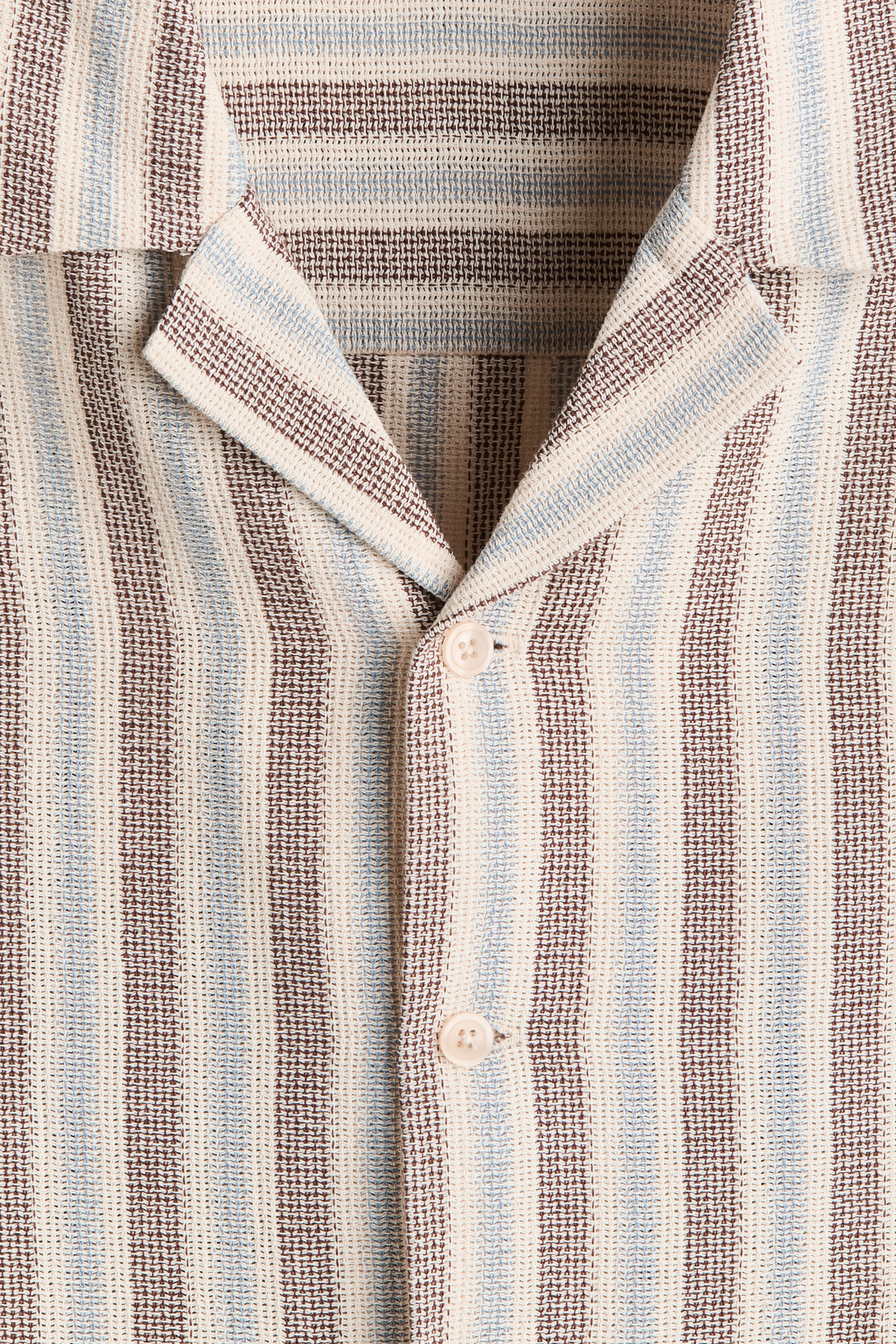 Chemise classique en coton avec col cubain