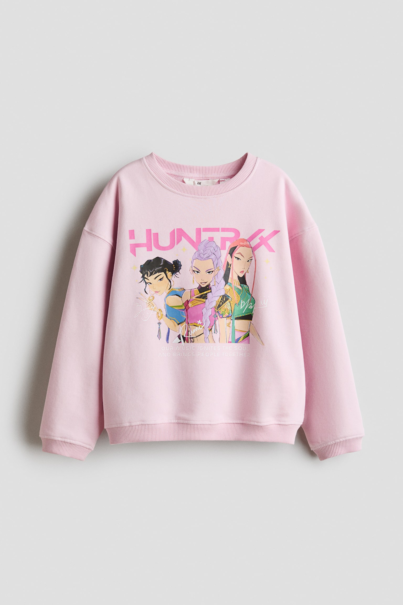Sweat-shirt avec motif - Rose clair/KPop Demon Hunters/Crème/Minnie/Rose clair/CapyFun - 2