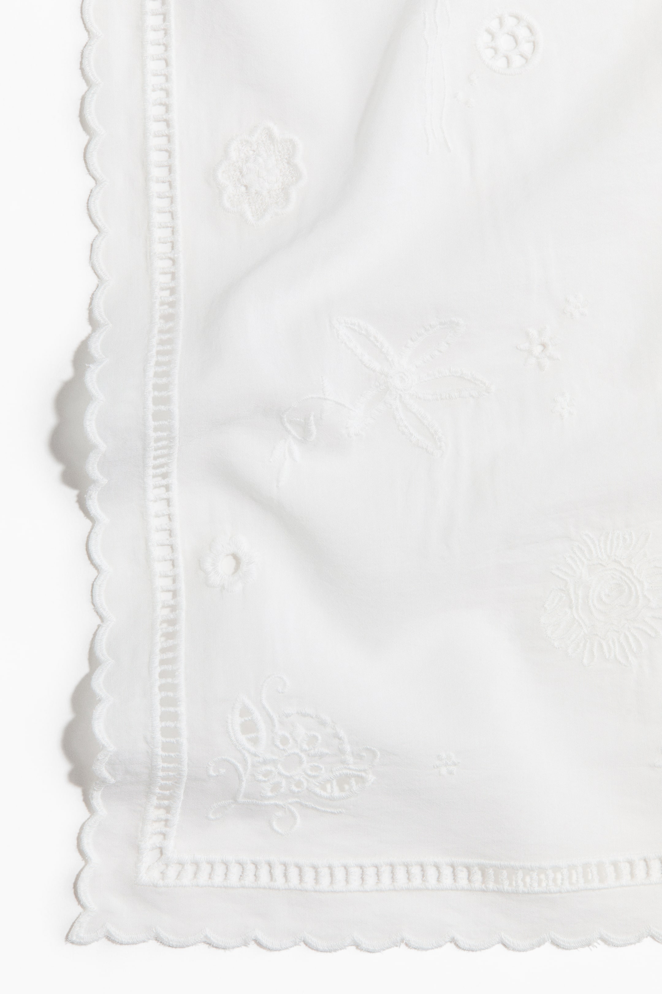 Eyelet-Embroidered Scarf