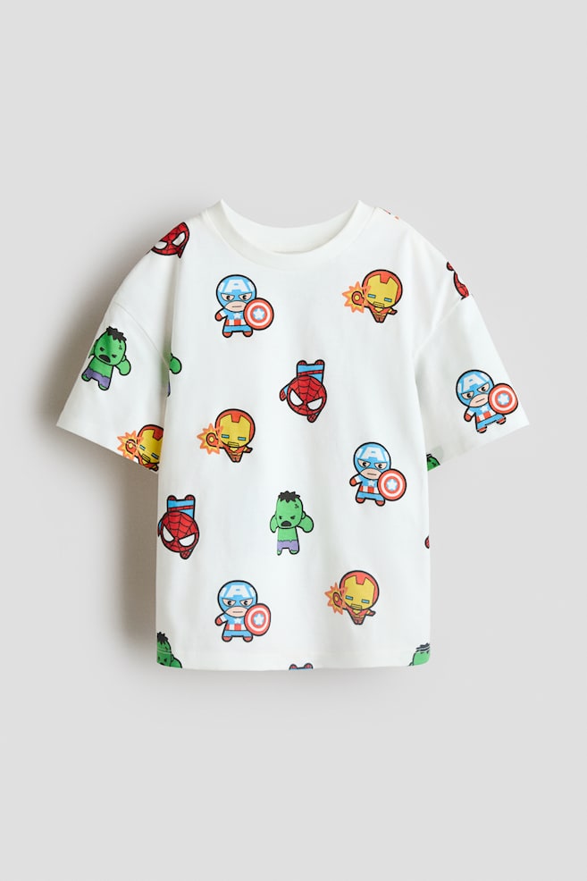 Oversized Printed T-Shirt - White/Marvel Comics/Light blue/Pokémon/Red/Marvel Comics/White/Minecraft/White/Minecraft/Turquoise/Snoopy/Light blue/Garfield/Dark gray/Spider-Man/White/Lilo & Stitch/Gray melange/Batman - 1