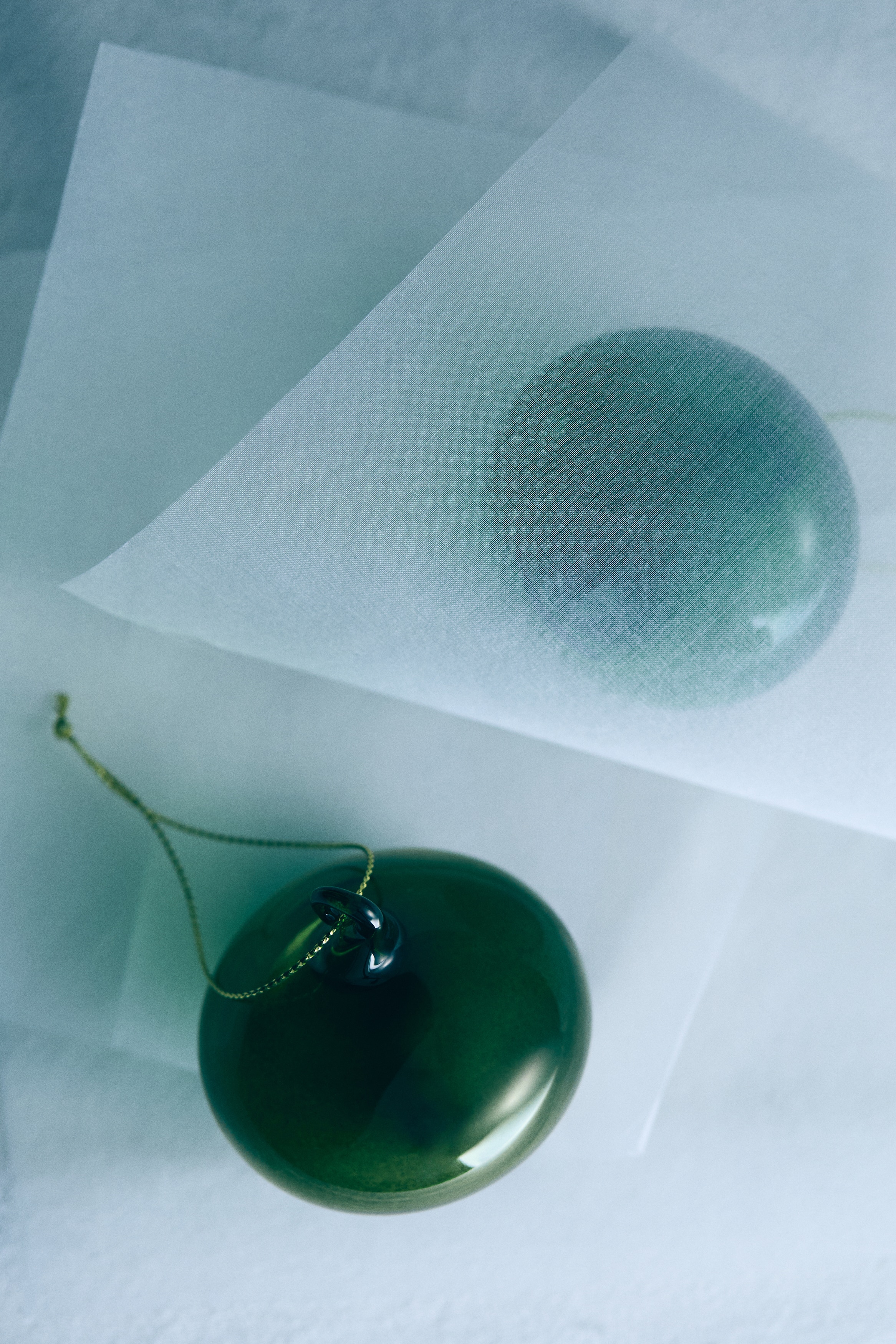 Liten julgranskula i glas - Grön