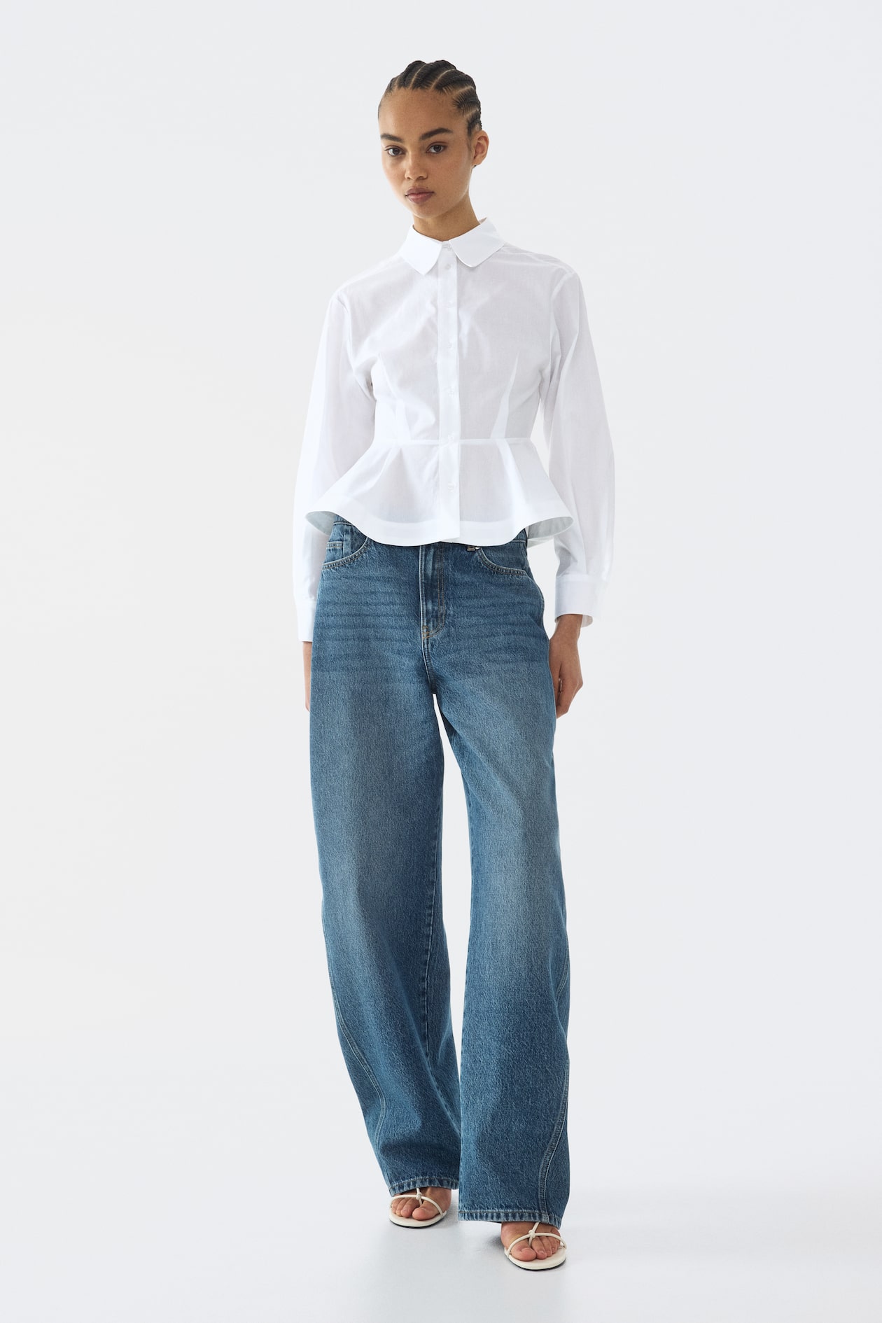 Poplin Peplum Shirt - image 5