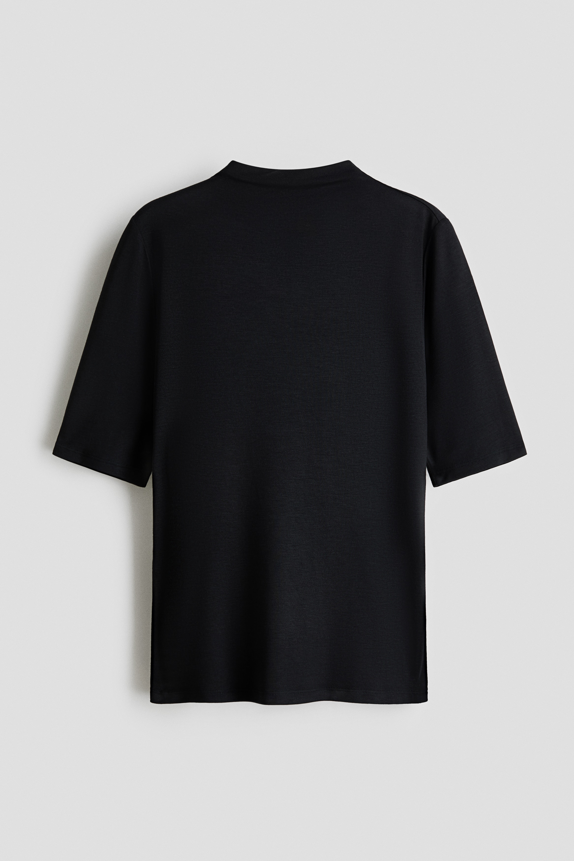 Tricou cu guler înalt Warming Slim Fit - Negru/Maro/Alb