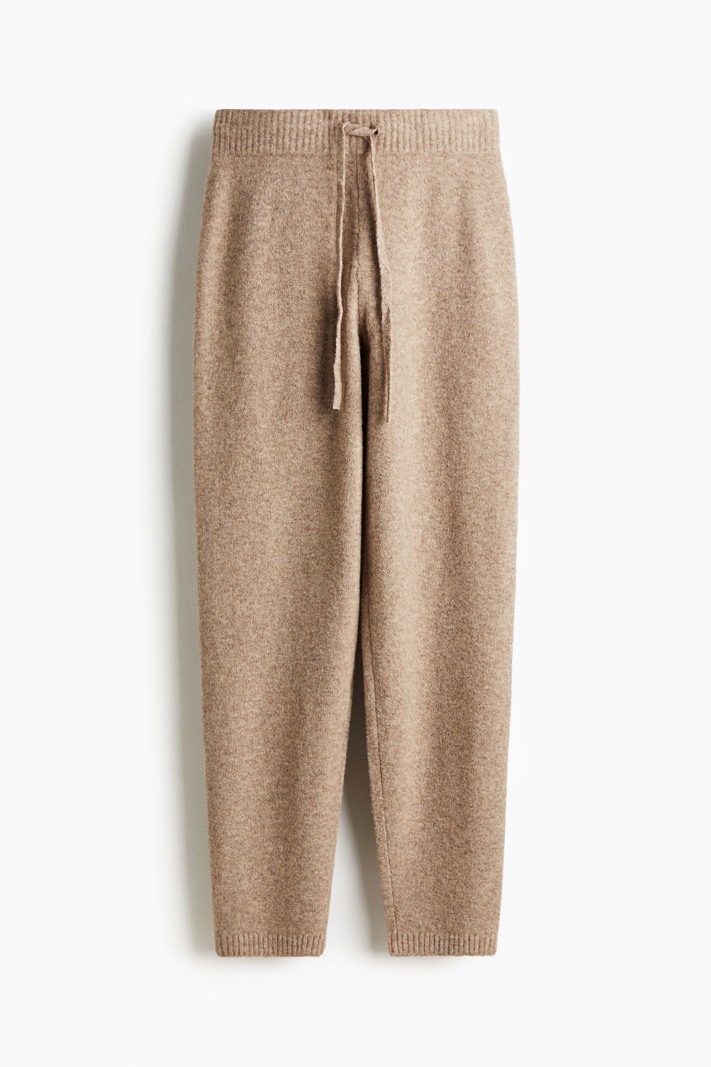 Finstrikkede joggers - Støvet beige/Lys beigemeleret/Gråmeleret/Gråmeleret/Lysegråmeleret