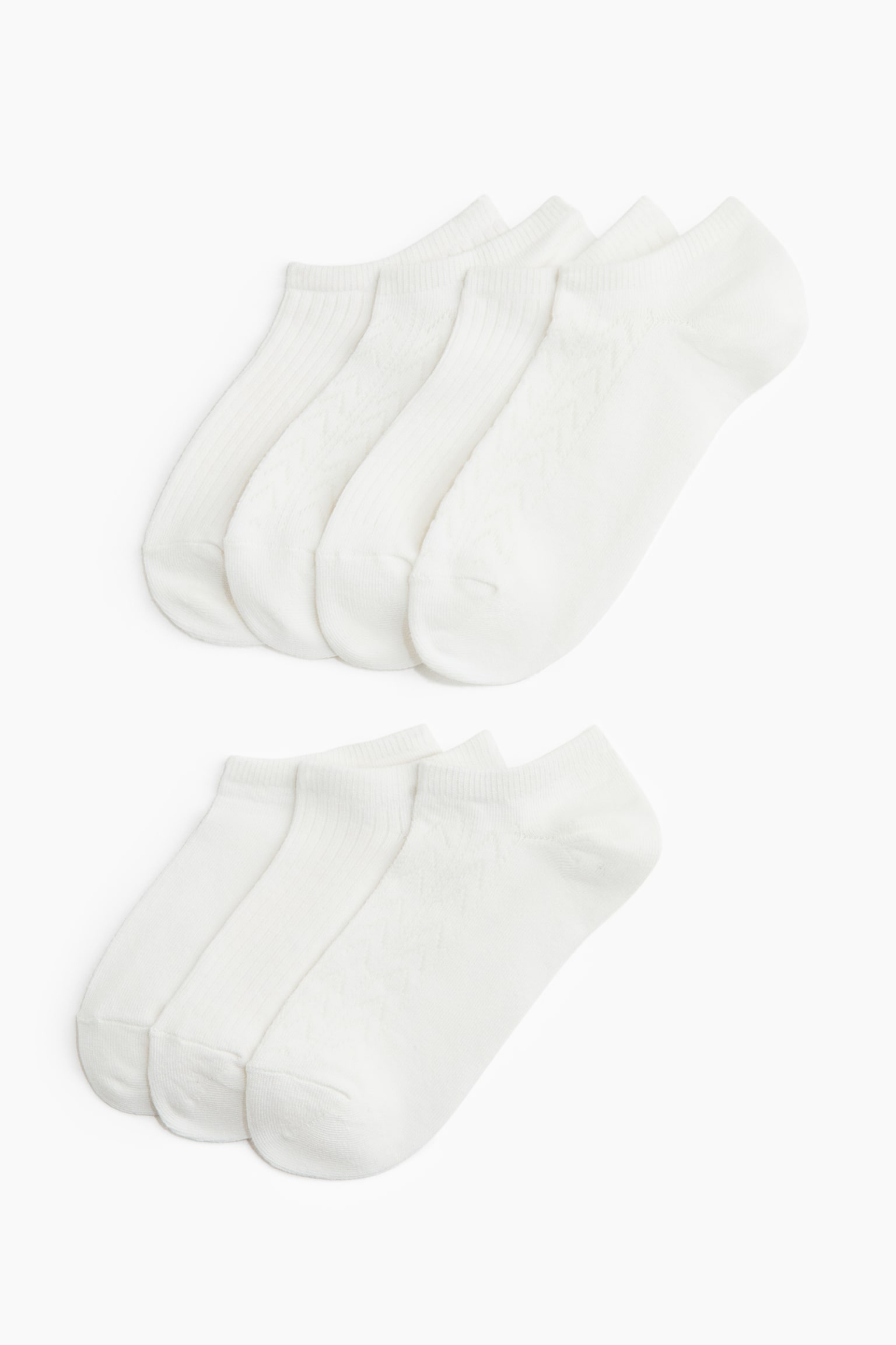 Набір із 7 пар шкарпеток - White/Білий/рубчик/Білий/світло-сірий меланж - 1