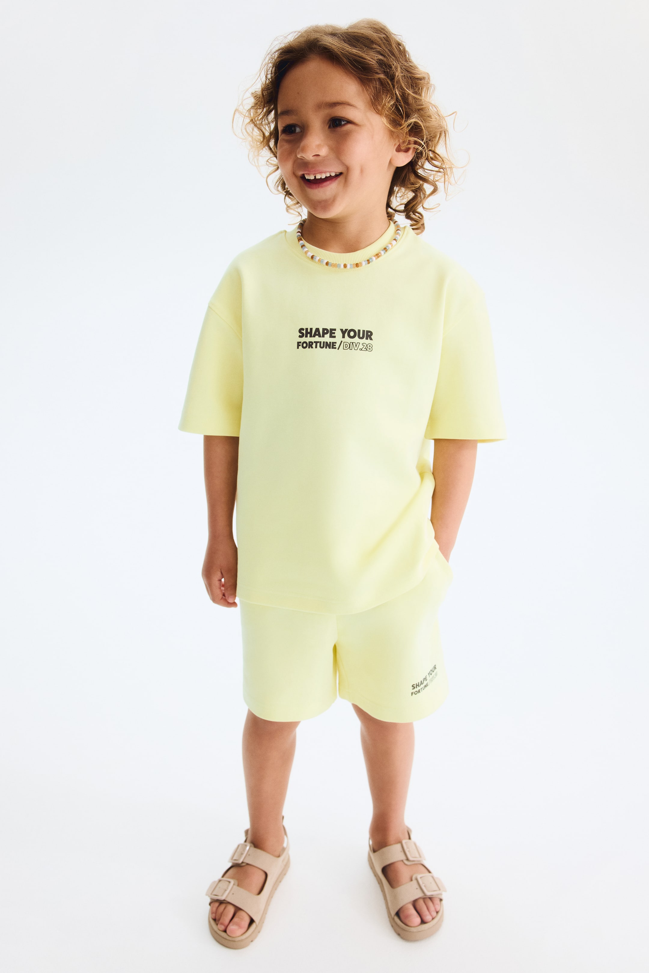Ensemble 2 pièces T-shirt et short en molleton