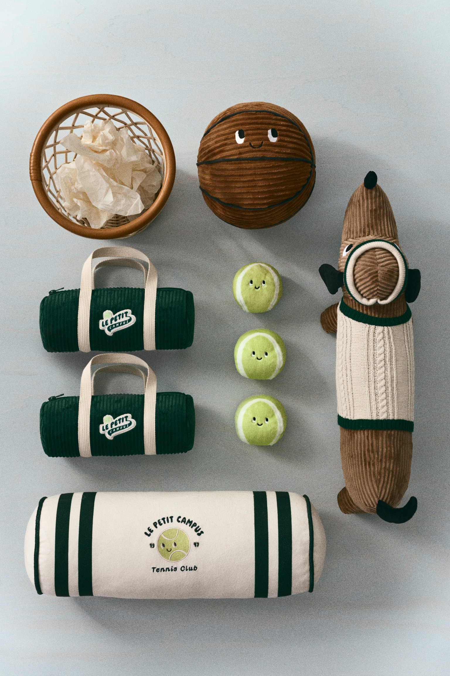 Embroidered-Detail Bolster - Green/Le Petit Campus/Red/Le Petit Campus - 1