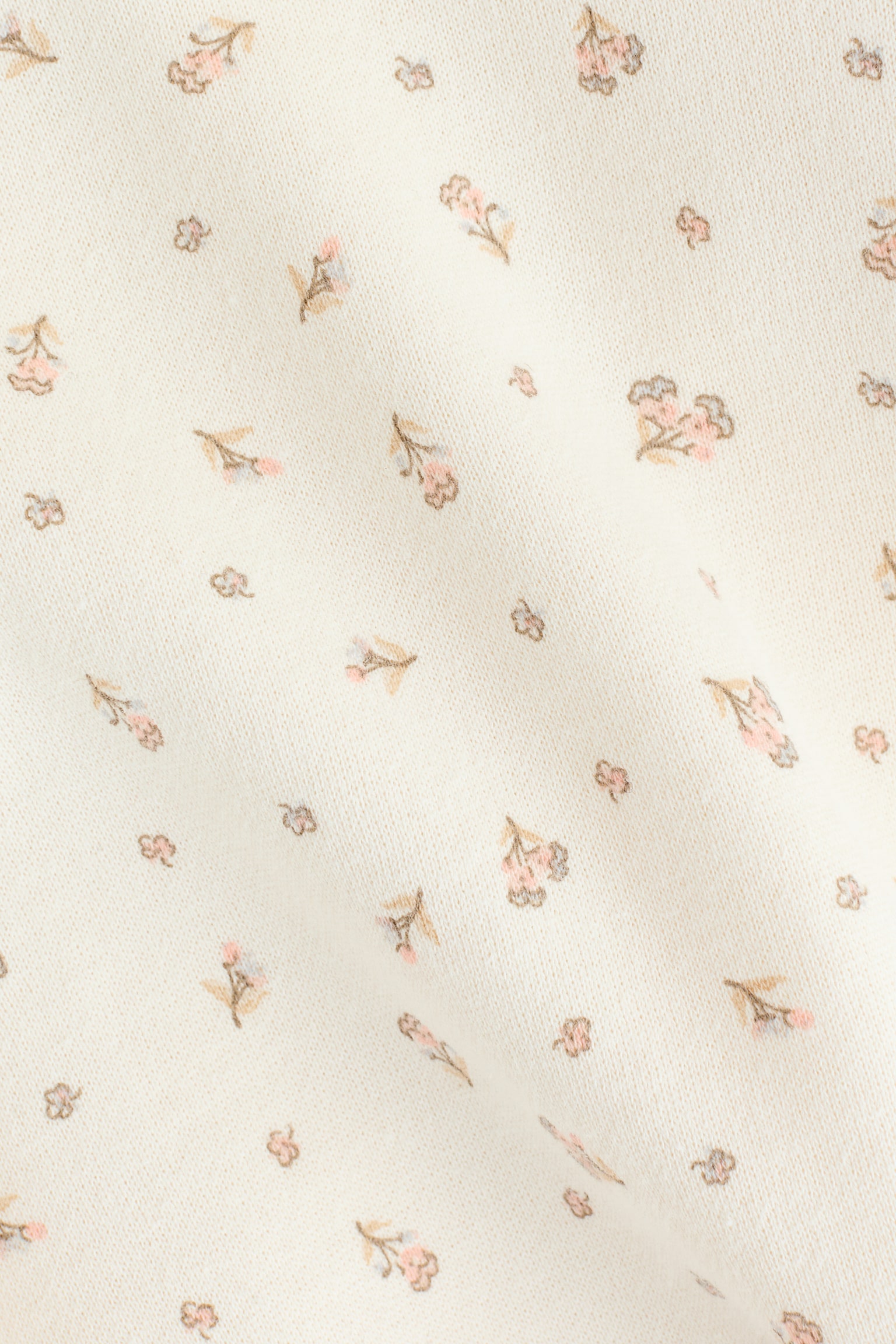 2-delat bomullsset - Crèmevit/Blommig/Ljusgrå/Khakigrön - 3