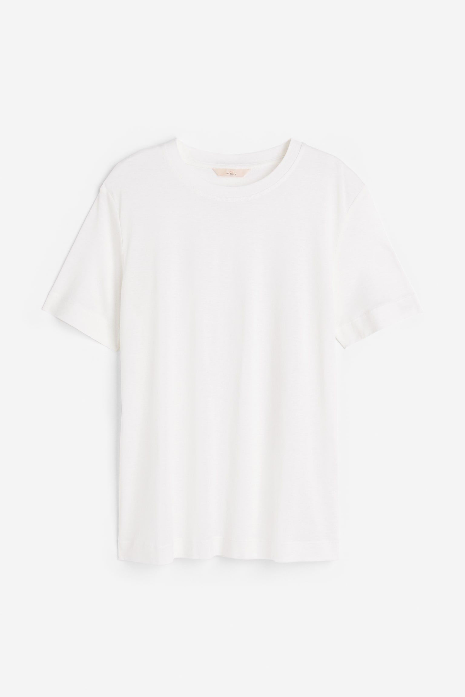 Silk-blend T-shirt - White/Lilac/Black/Dusky green - 1