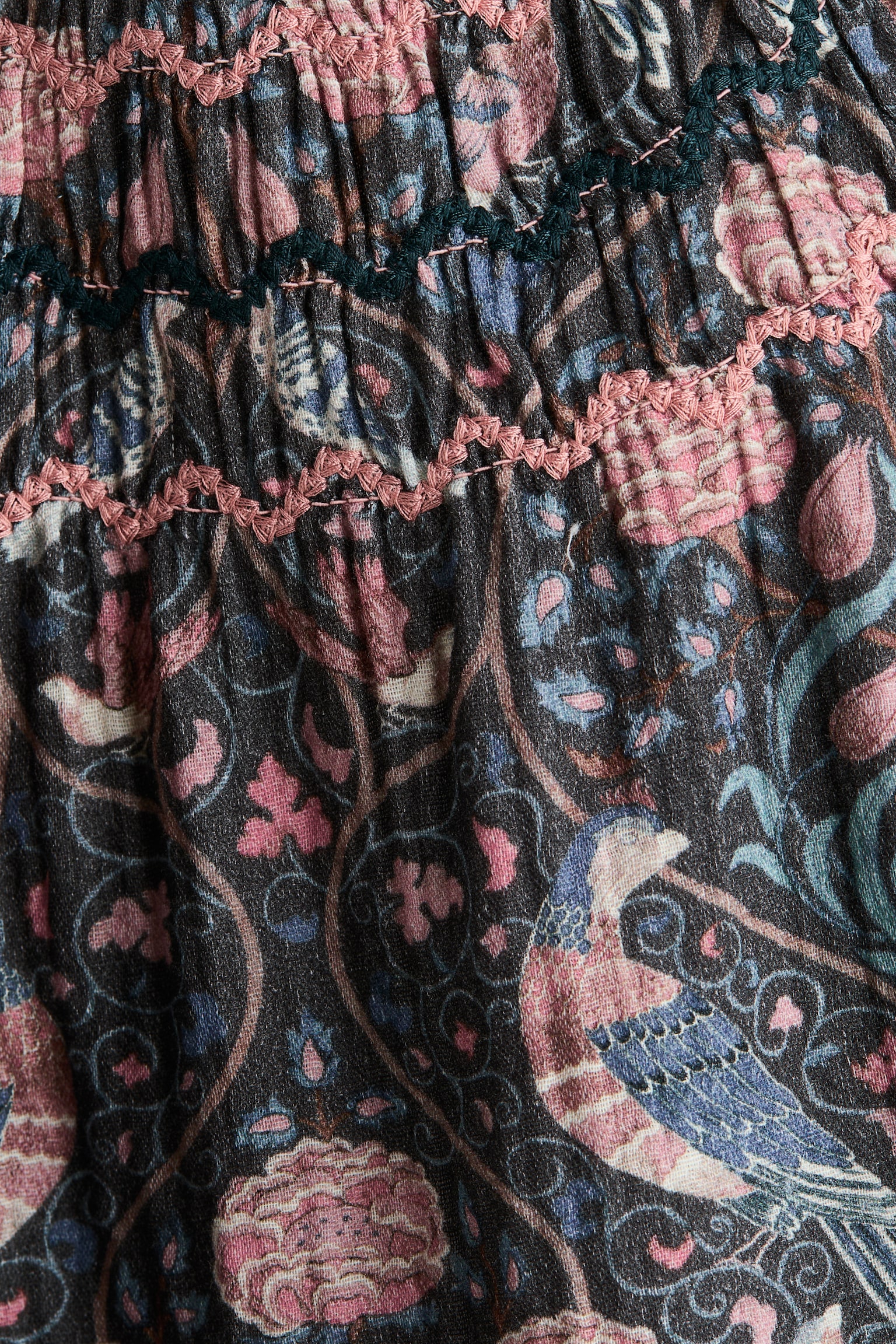 Детская блузка H&M Patterned Muslin Blouse, цвет: Тёмный бирюзовый — фото 5