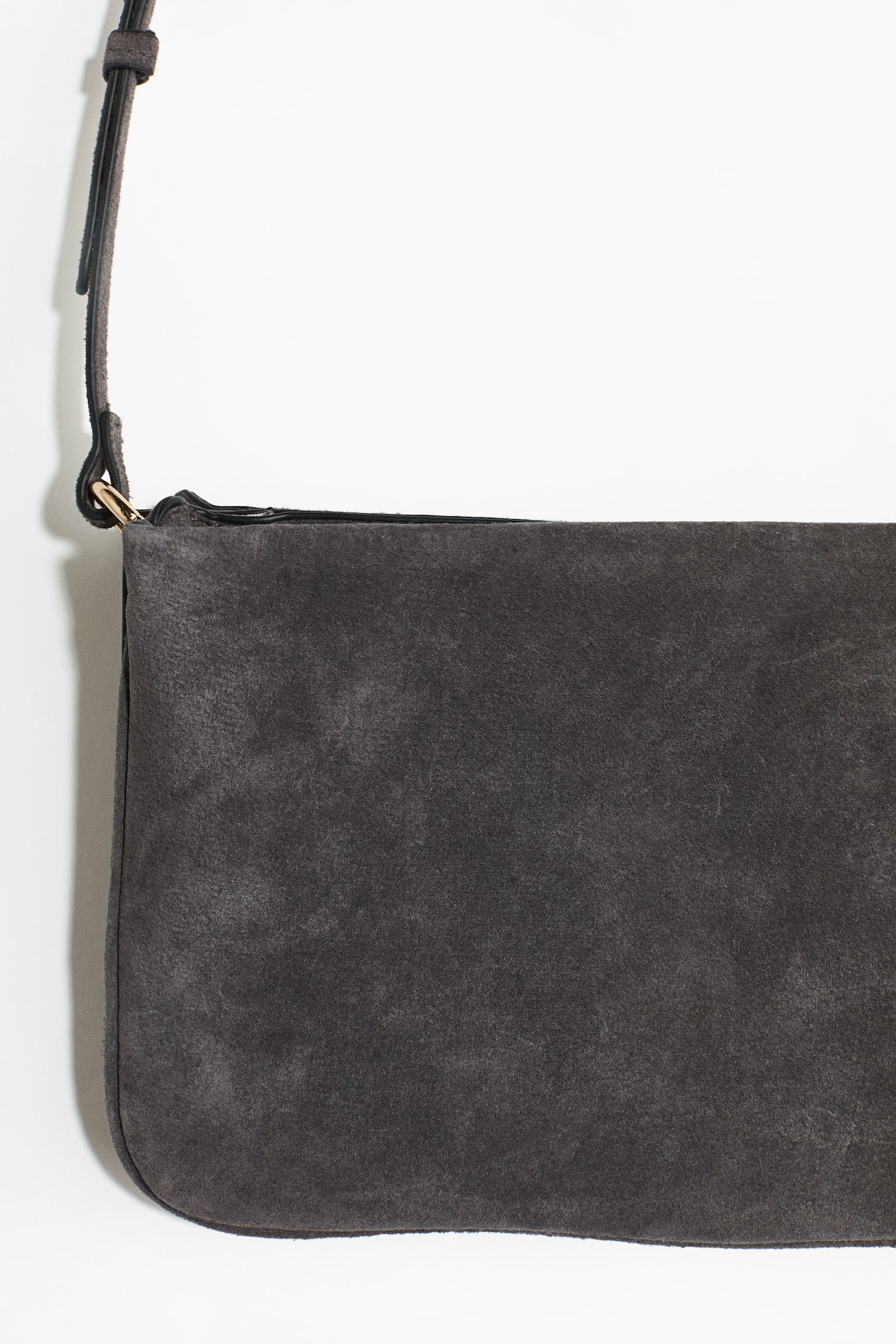 Женская сумка H&M Suede Crossbody, цвет: Тёмный серый — фото 3